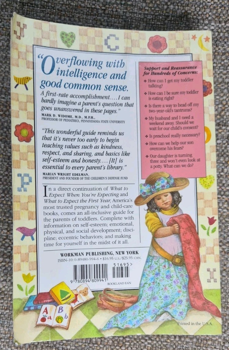 What to Expect the Toddler Years Paperback Parenting Guide Book Milestones
