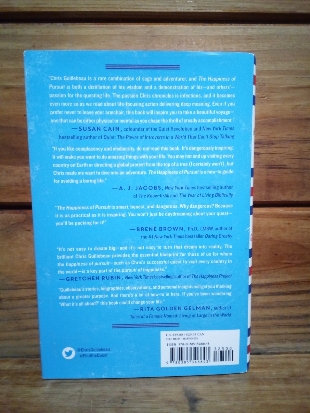 (C26BH) “THE HAPPINESS OF PURSUIT” – CHRIS GUILLEBEAU / HC – DJ / FIRST EDITION