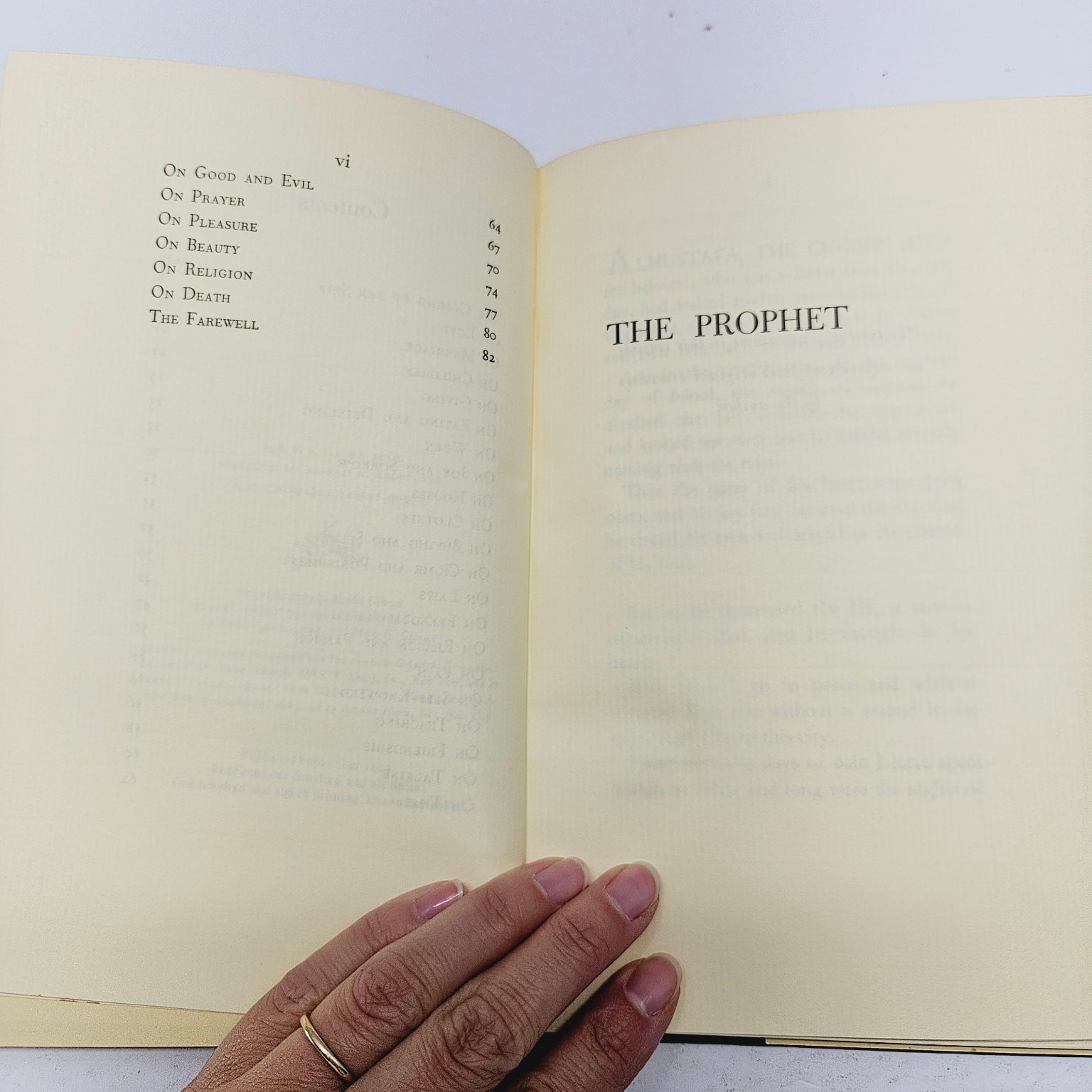The Prophet by Kahlil Gibran 1982 Illustrated Borzoi Book HCDJ