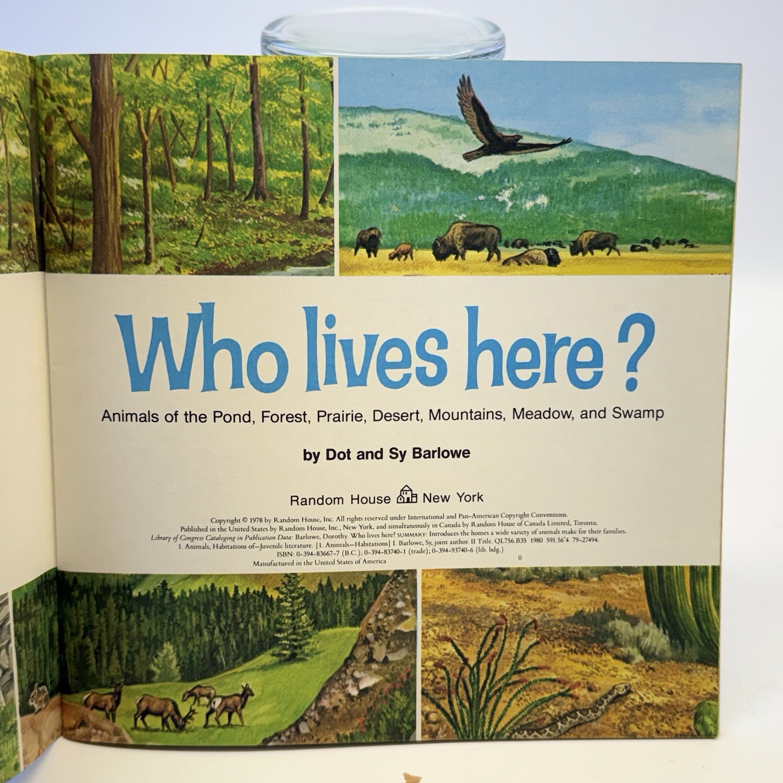 Vintage 1978 Who Lives Here Dot Sy Barlowe Random House Pictureback Nature Book