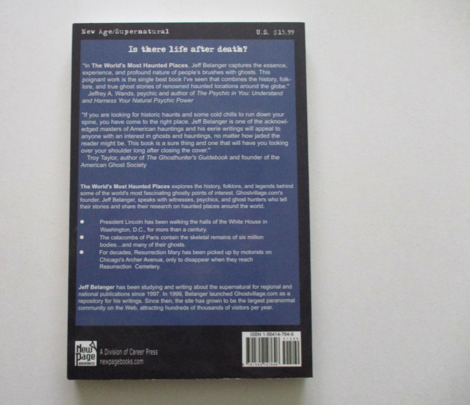 The World’s Most Haunted Places by Jeff Belanger Paperback Book