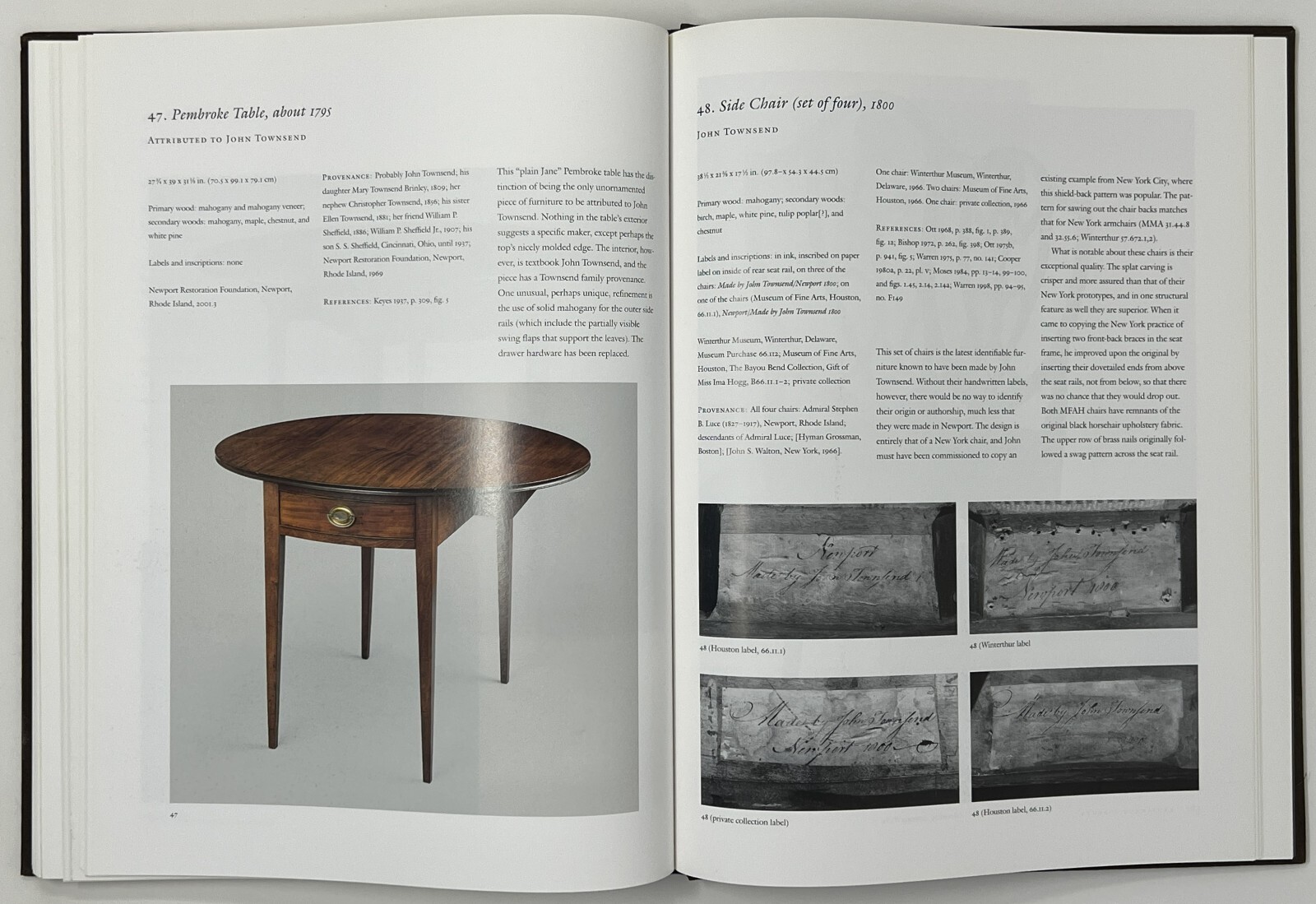 John Townsend: Newport Cabinetmaker by Morrison Heckscher – 2005 HC/DJ – The Met