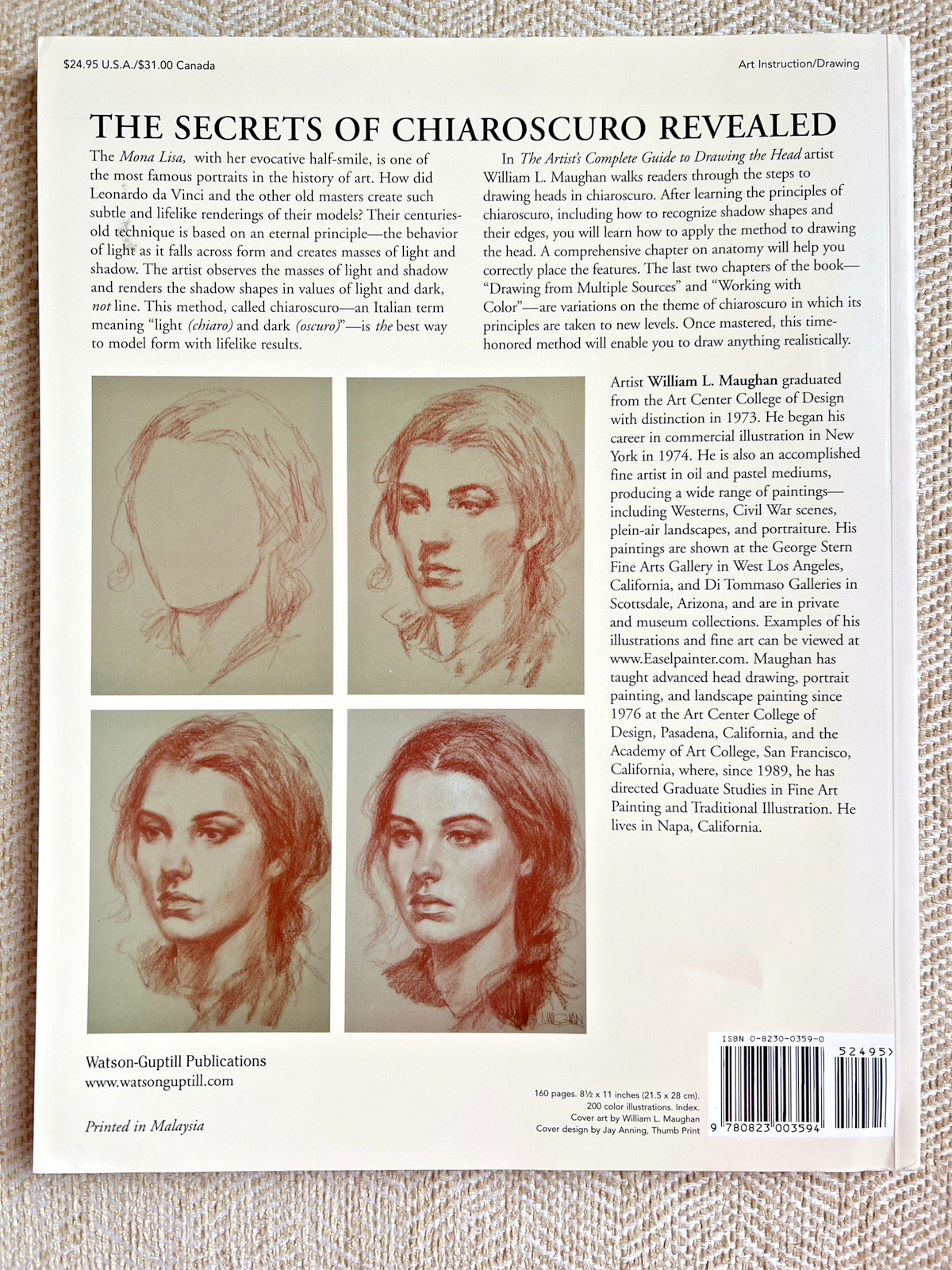 Artist’s Complete Guide to Drawing the Head William Maughan 2004 VG Art drawing