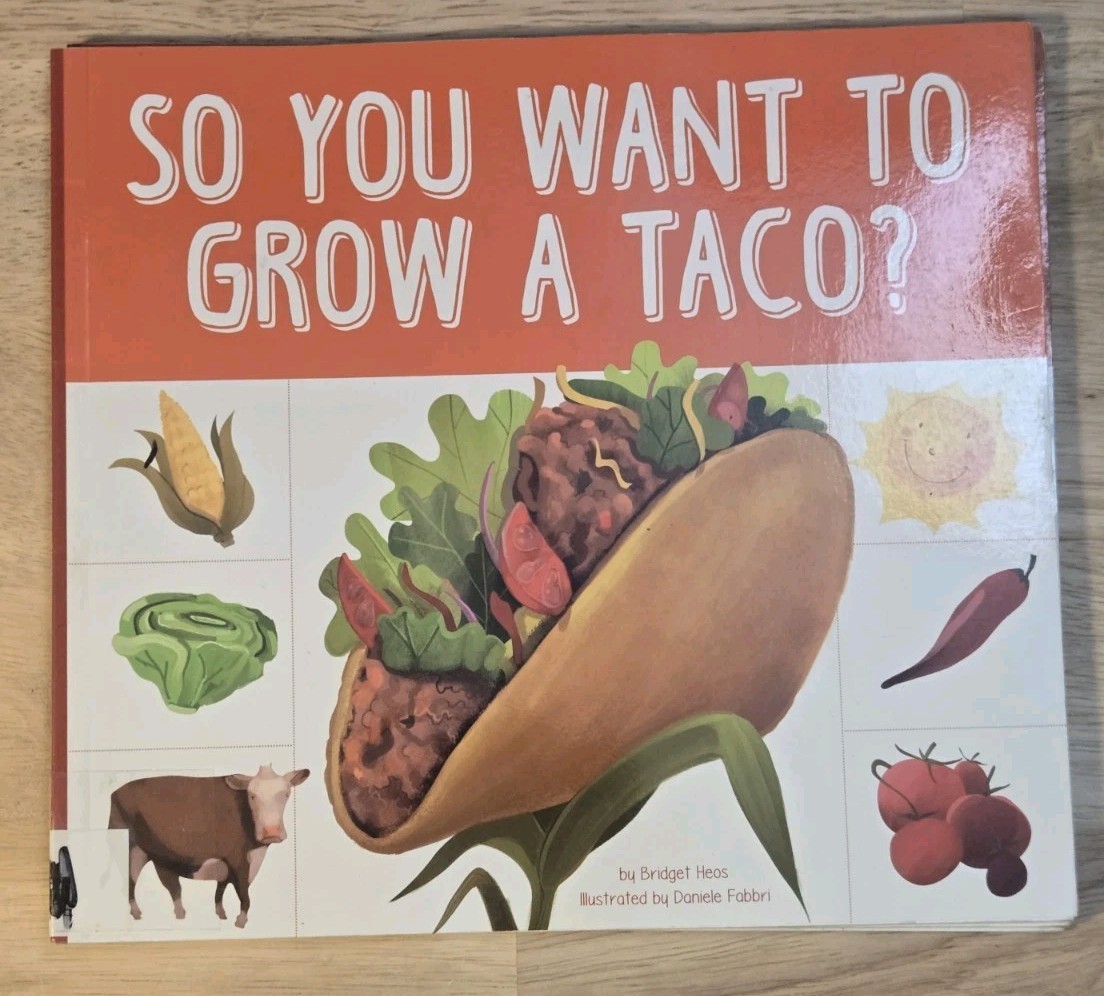 Kids “Grow Your Food” Book Lot – Taco & Salad by Bridget Heos – STEM…