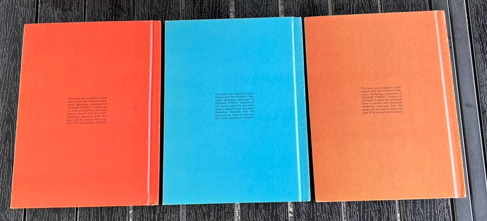 The Sesame Street Library Volumes 9, 10 & 11 Vintage 1978 3 Hardcover Books CTW