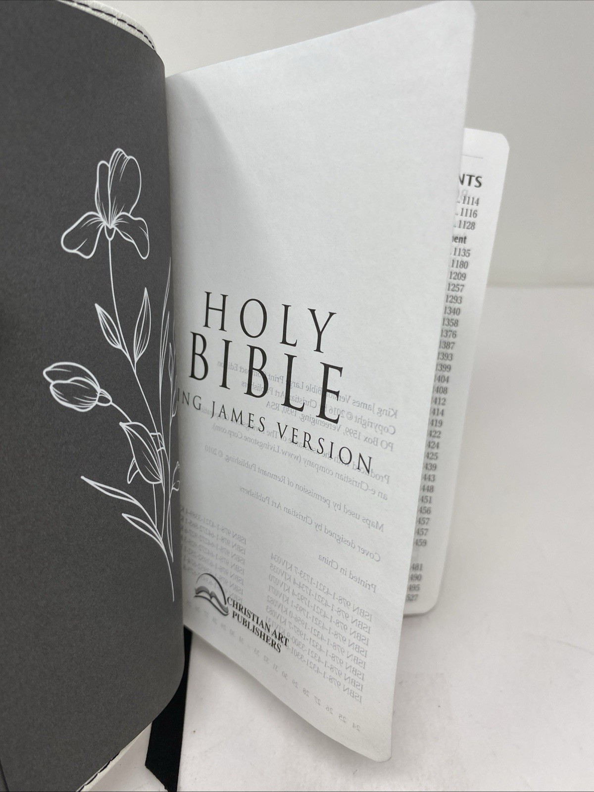 KJV Bible Compact Faux Leather White by Christian Art Gifts VG FREE SHIPPING!