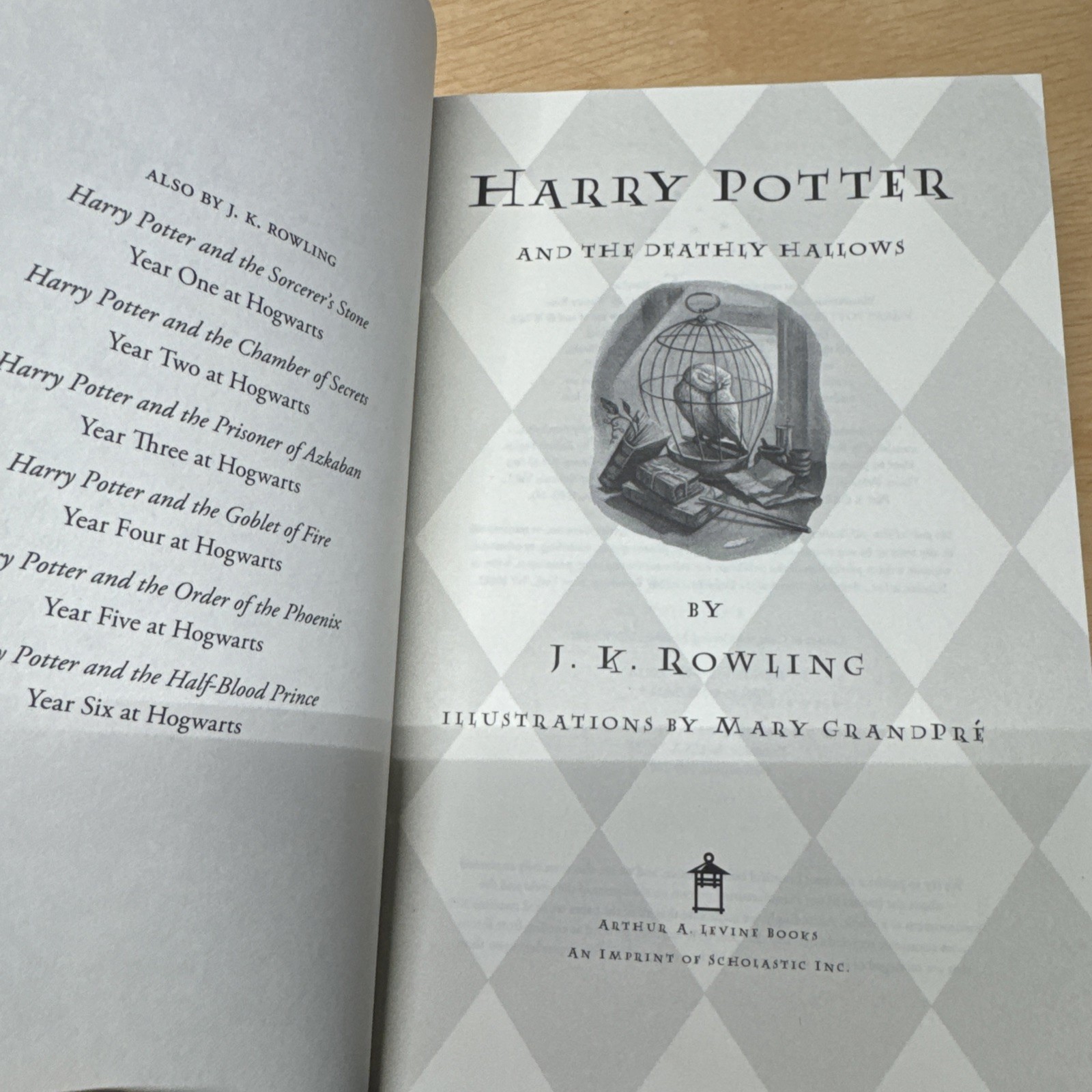 Harry Potter rare error and the Deathly Hallows J.K. Rowling 1st/1st 2007
