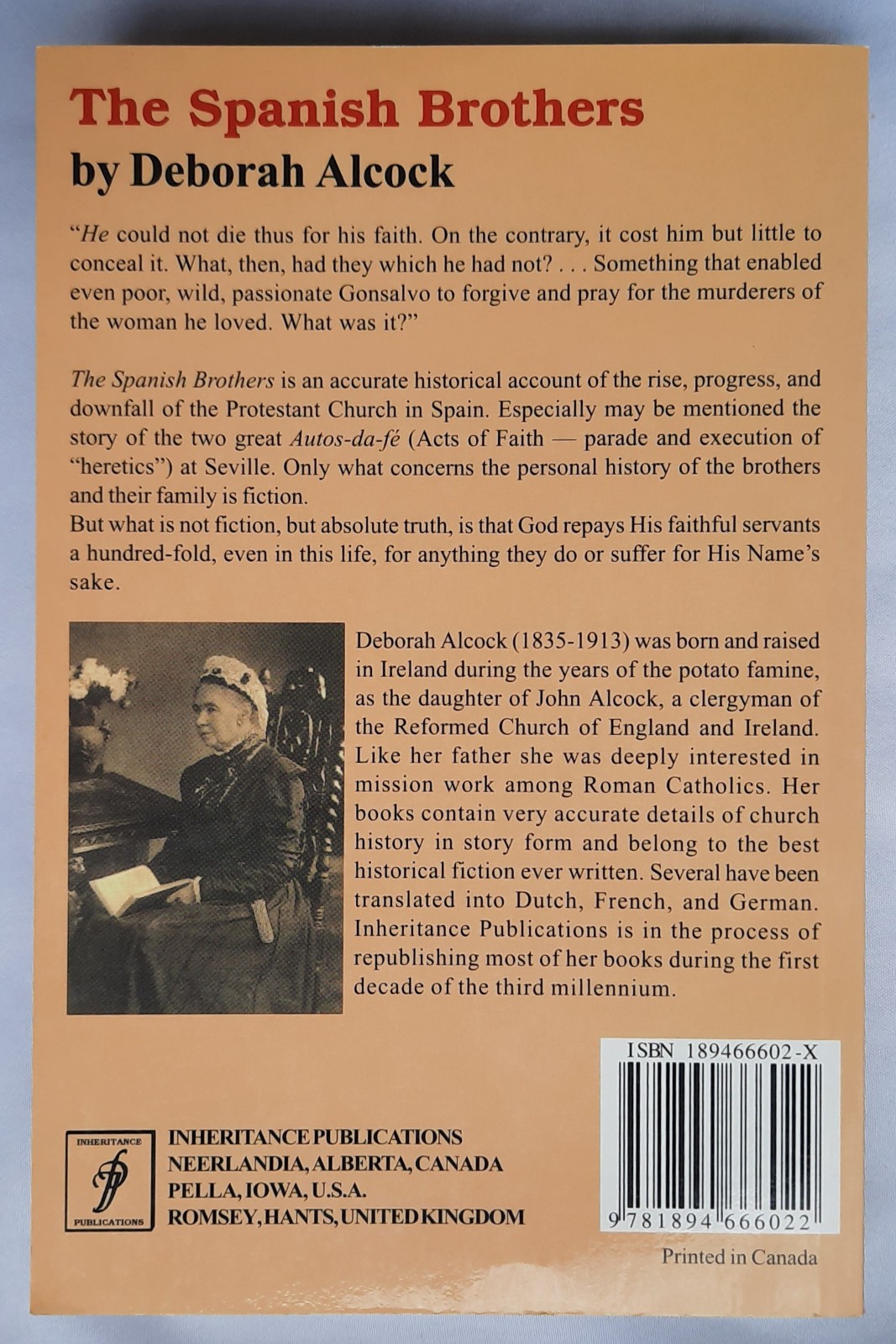 Deborah Alcock UNREAD PBK Novels Crushed Yet Conquering; The Spanish Brothers