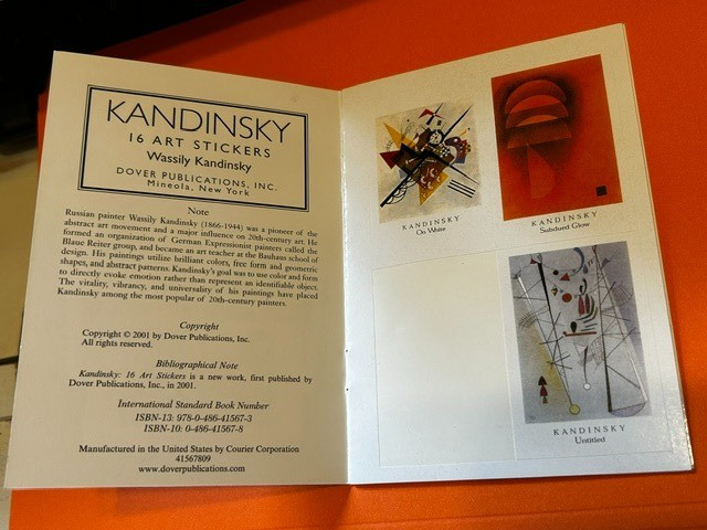 Wassily Kandinsky 16 Art Nouveau Stickers (Dover Fine Art) each is 1.75″ x 2.5″