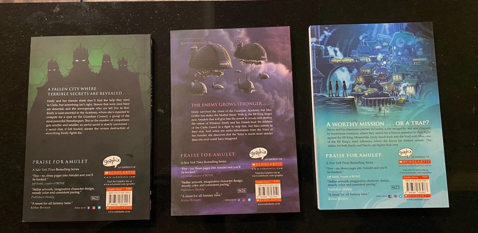 Amulet Books Volumes 1-9 Box Set by Kazu Kibuishi Complete Series Scholastic