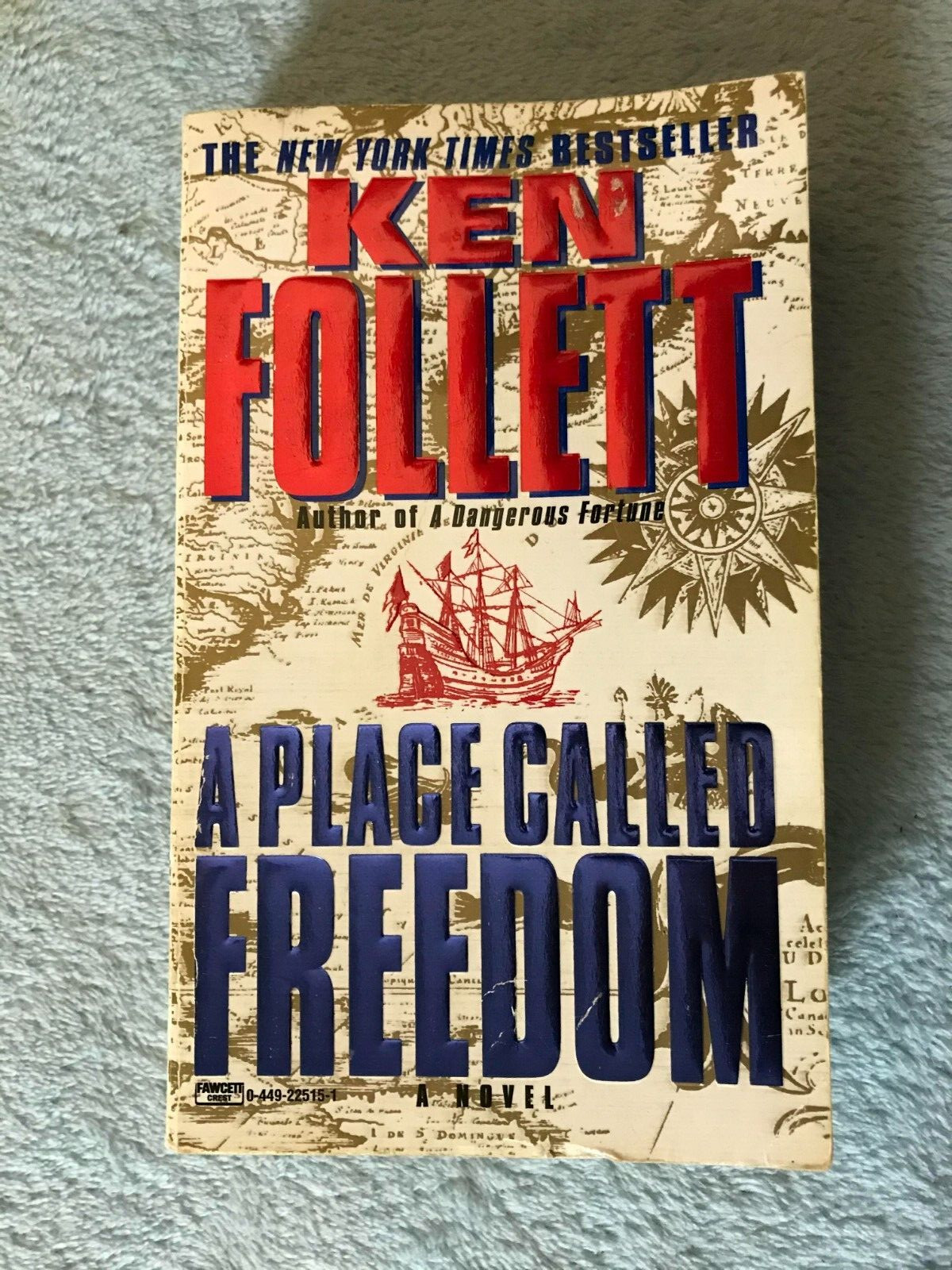 Ken Follet 3 Book Lot – A Place Called Freedom, A Dangerous Fortune & More -USED