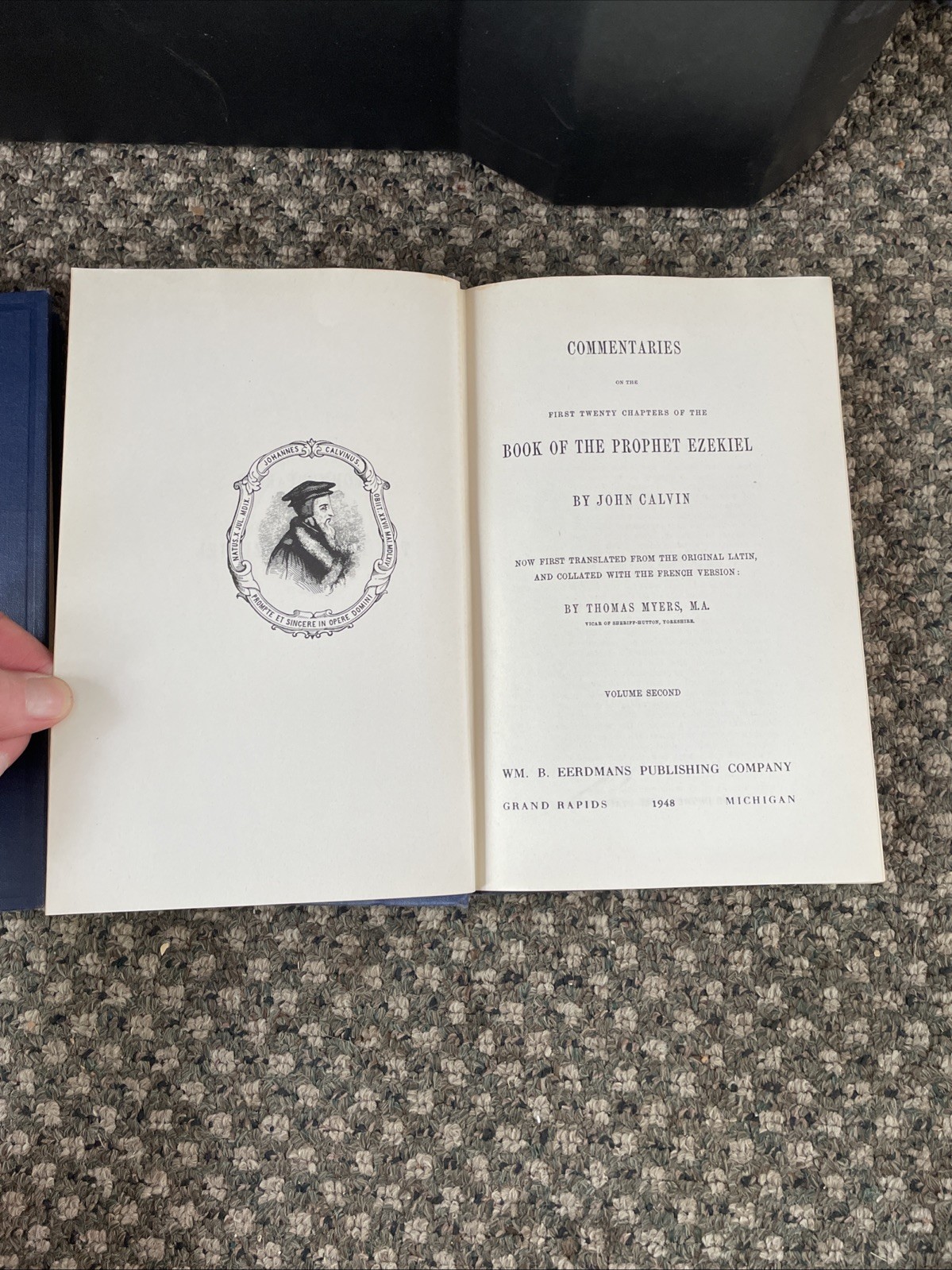 Calvin’s Commentary on Ezekiel 2 Volume Set Eerdmans 1948 Hardback
