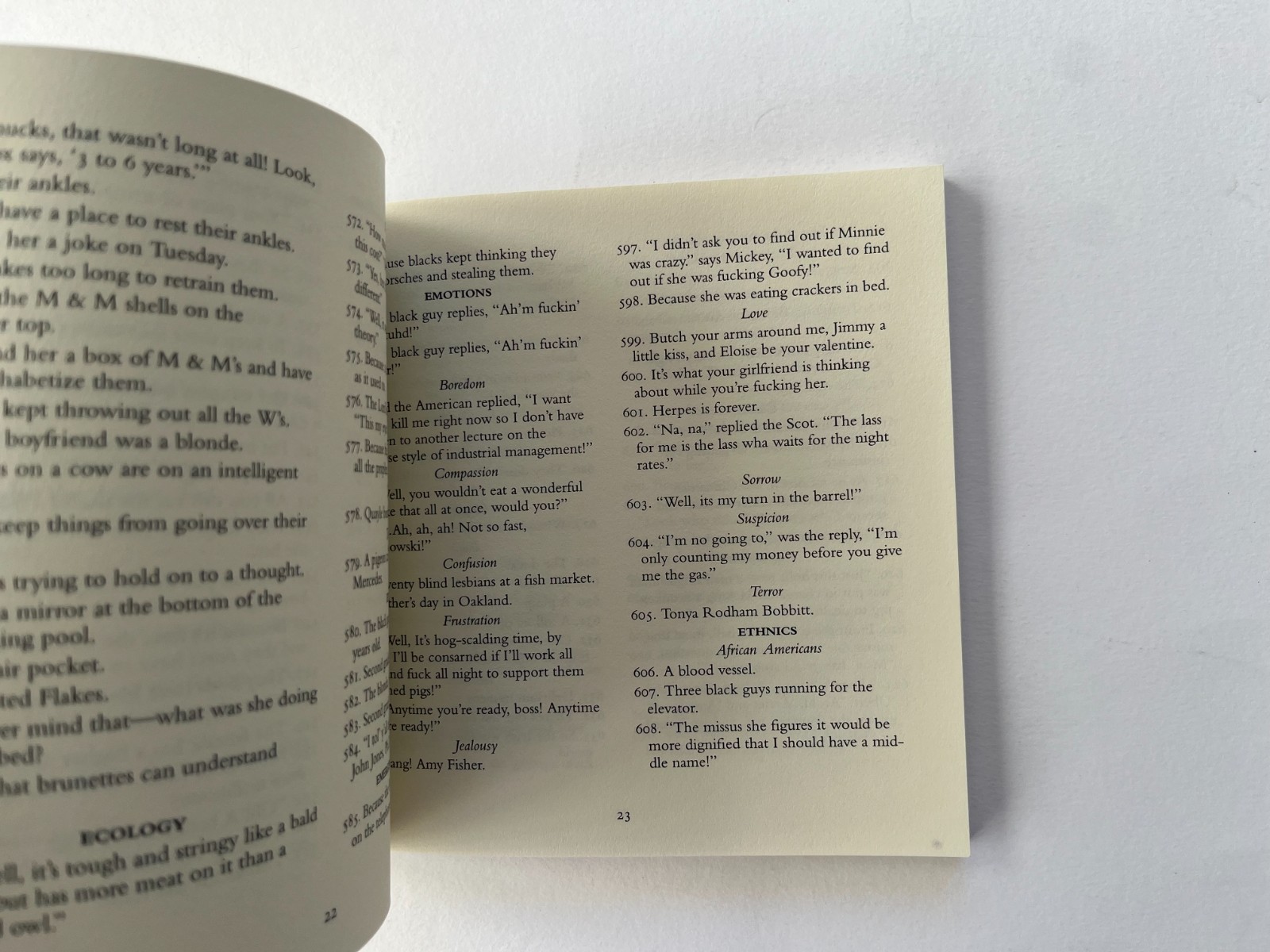 Punchlines By DAVID GOINES ~ rare humor book by poster artist calligraphy
