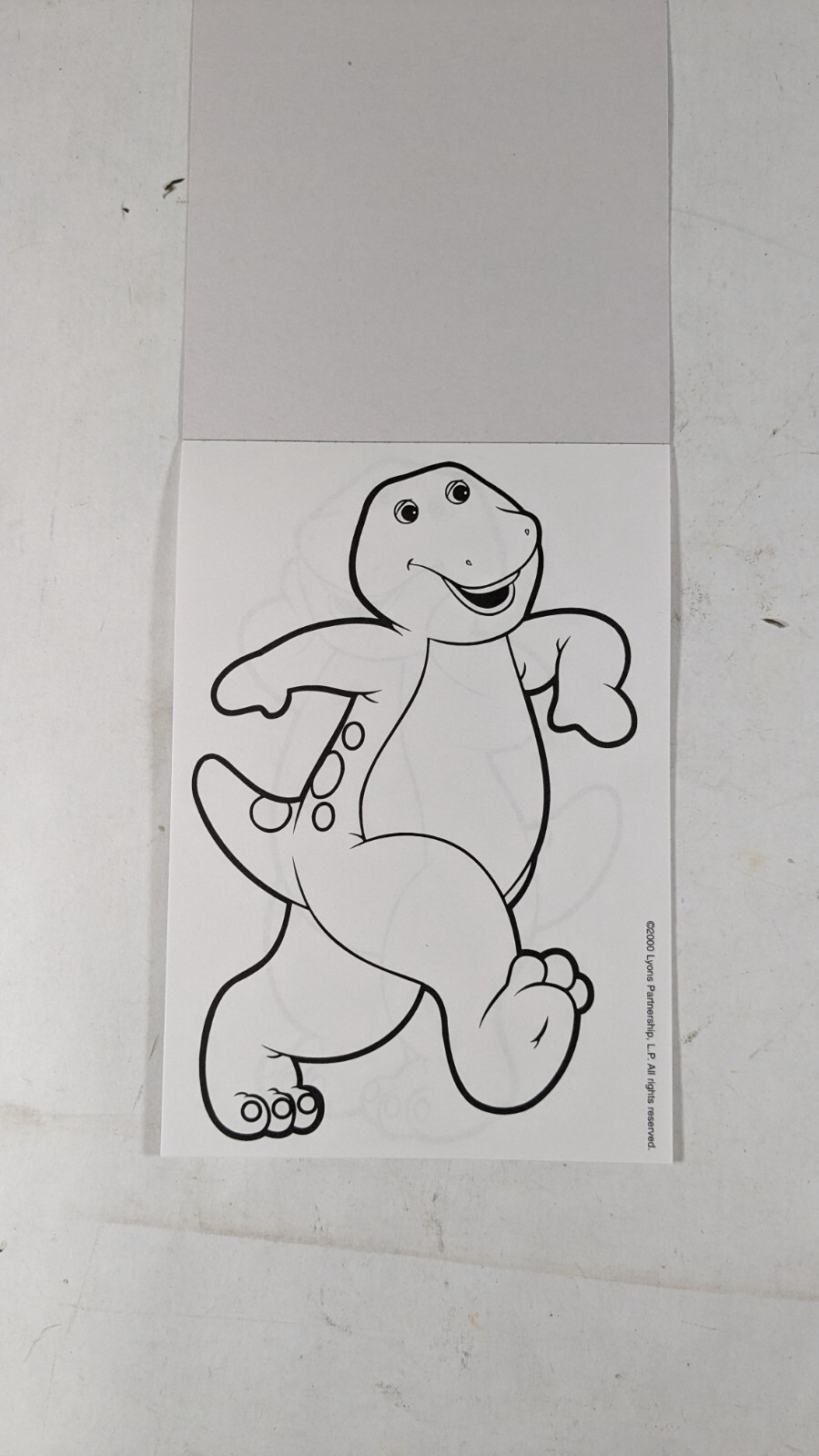 Barney’s Birthday coloring book. 4 books per pack. 4 pages per book New