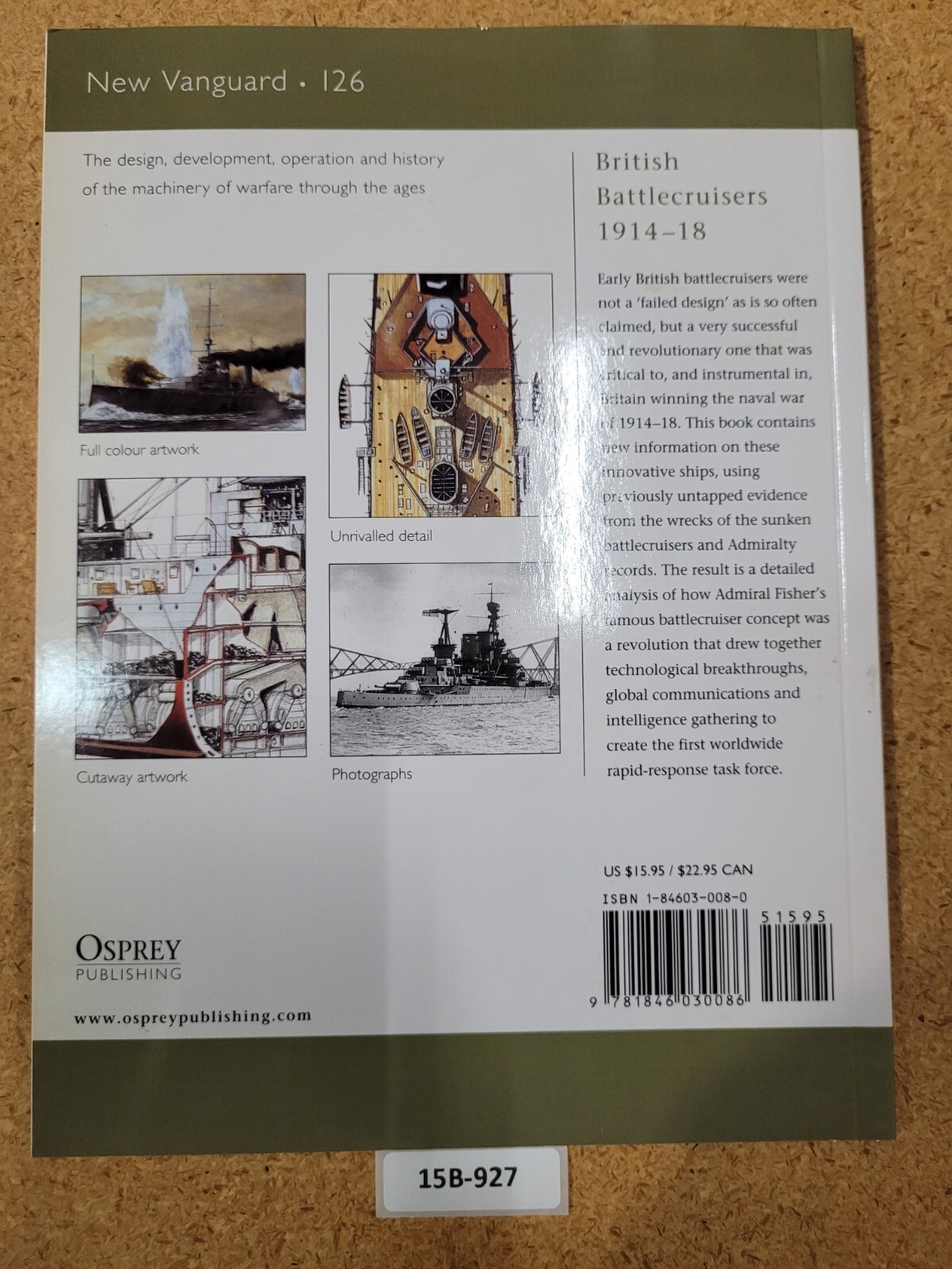 British Battlecruisers 1914–18 ~ Lawrence Burr OSPREY (New Vanguard, #126)