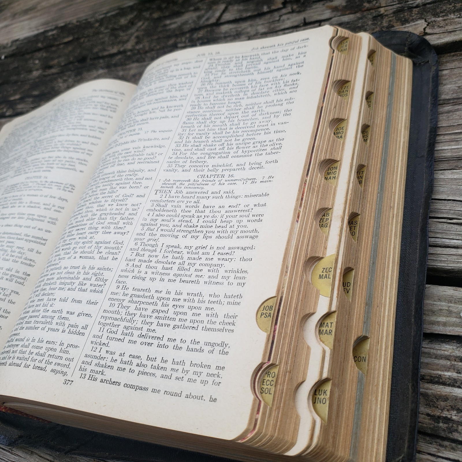 1941 HOLY BIBLE “The Good Samaritan” Illuminated King James Version Red Letter