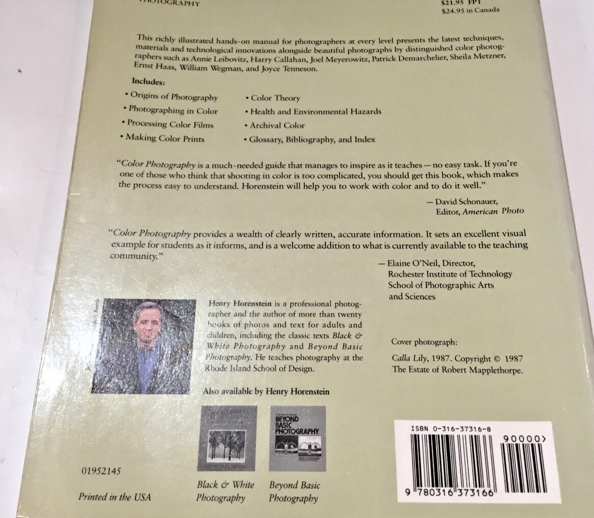 Color Photography: A Working Manual Henry Horenstein 0316373168 SC