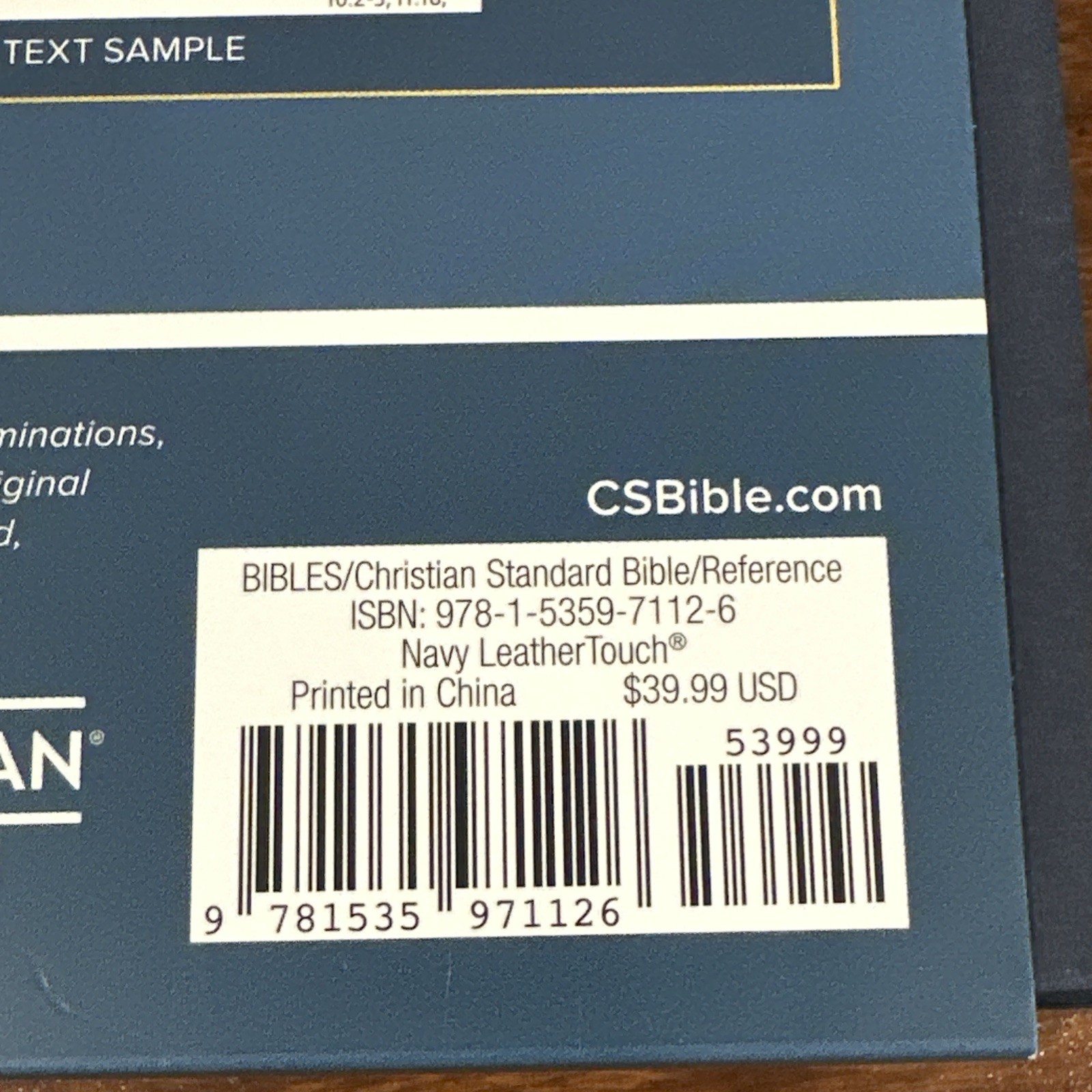 Holman CSB Ultrathin Reference Bible, Navy LeatherTouch, Deluxe Edition