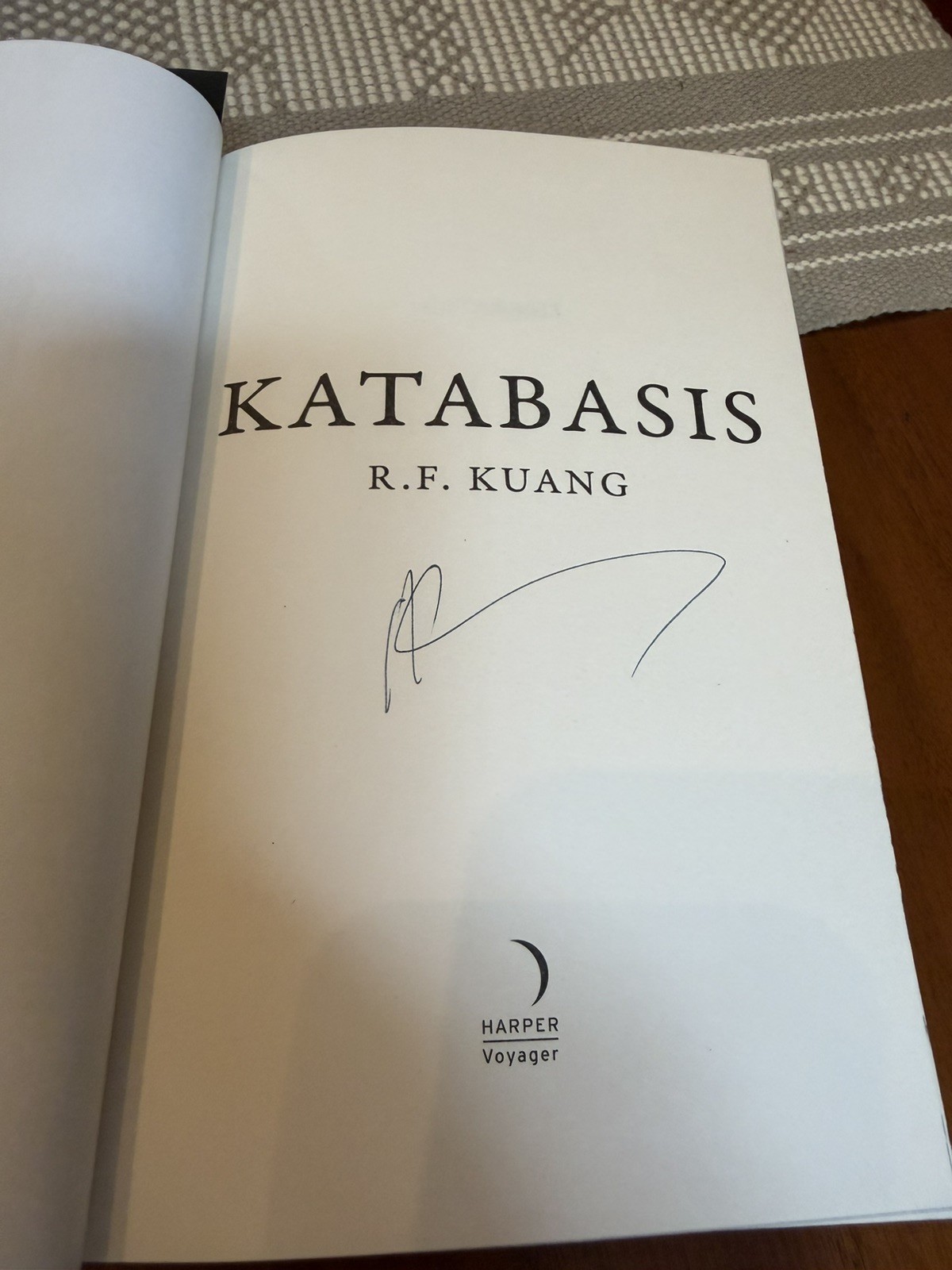 Katabasis by R.F. Kuang Waterstones Signed Exclusive Edition Sprayed Edges