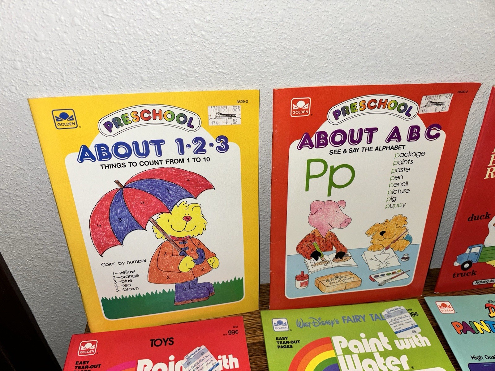 Vtg Variety Coloring Activity Stickers Creative Golden Book Lot Disney Sesame