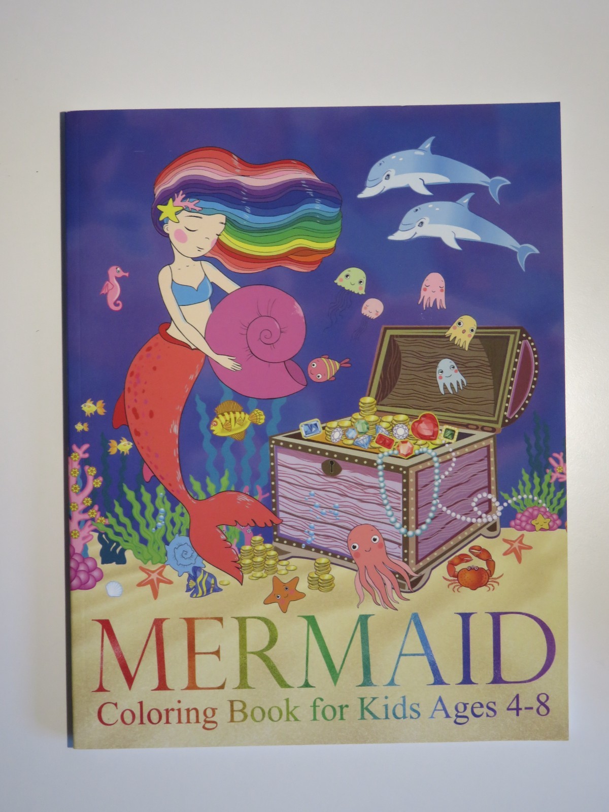 Mermaid Coloring Book for Kids Ages 4-8, 40 Cute pages by Two Hoots Coloring