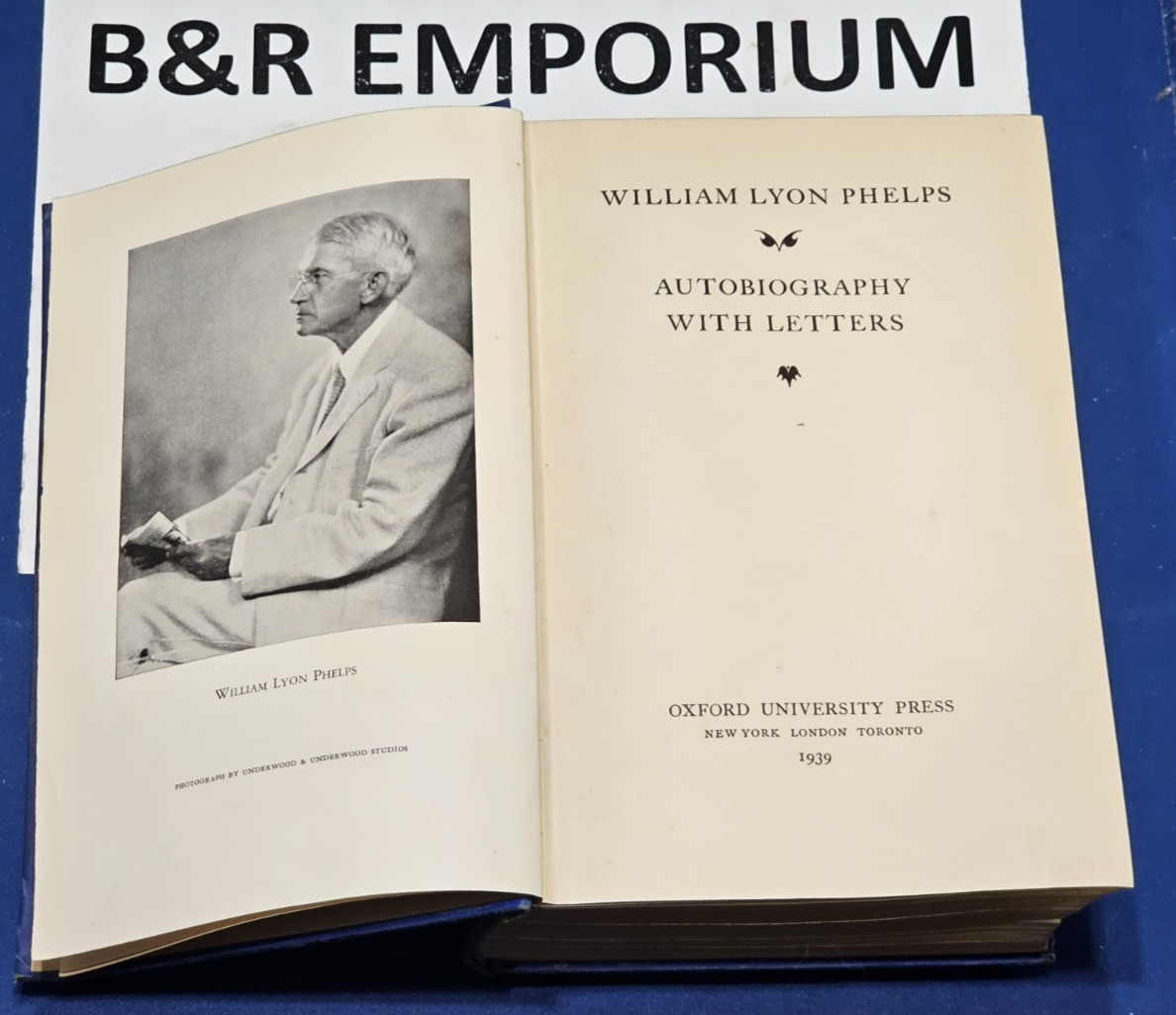 William Lyon Phelps – Autobiography With Letters – (1939) – Used Book