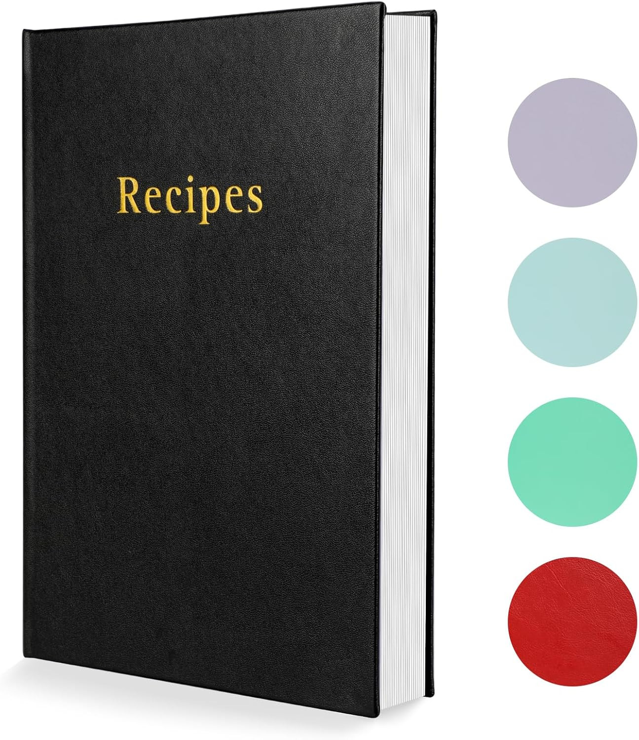 Recipe Book to Write in Your Own Recipes with 62 Blank Recipe Book Pages (Black)