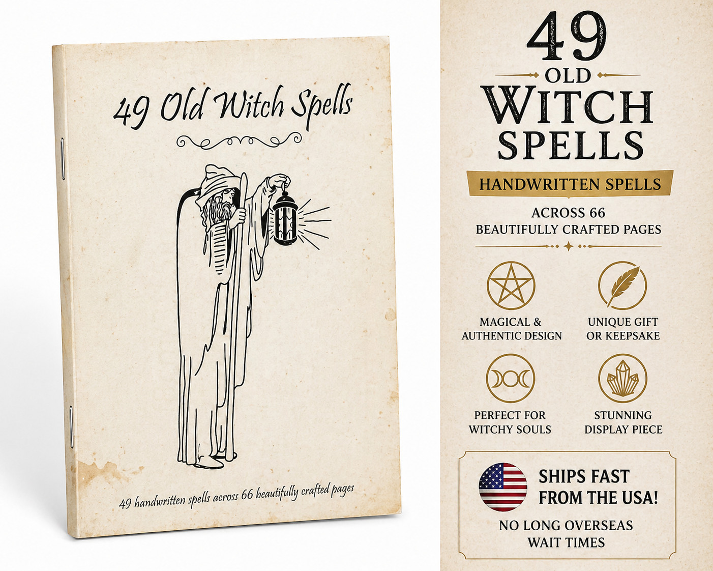 Old Handwritten Witchcraft Spell book – Grimoire for Wicca & Magick Witch Wiccan