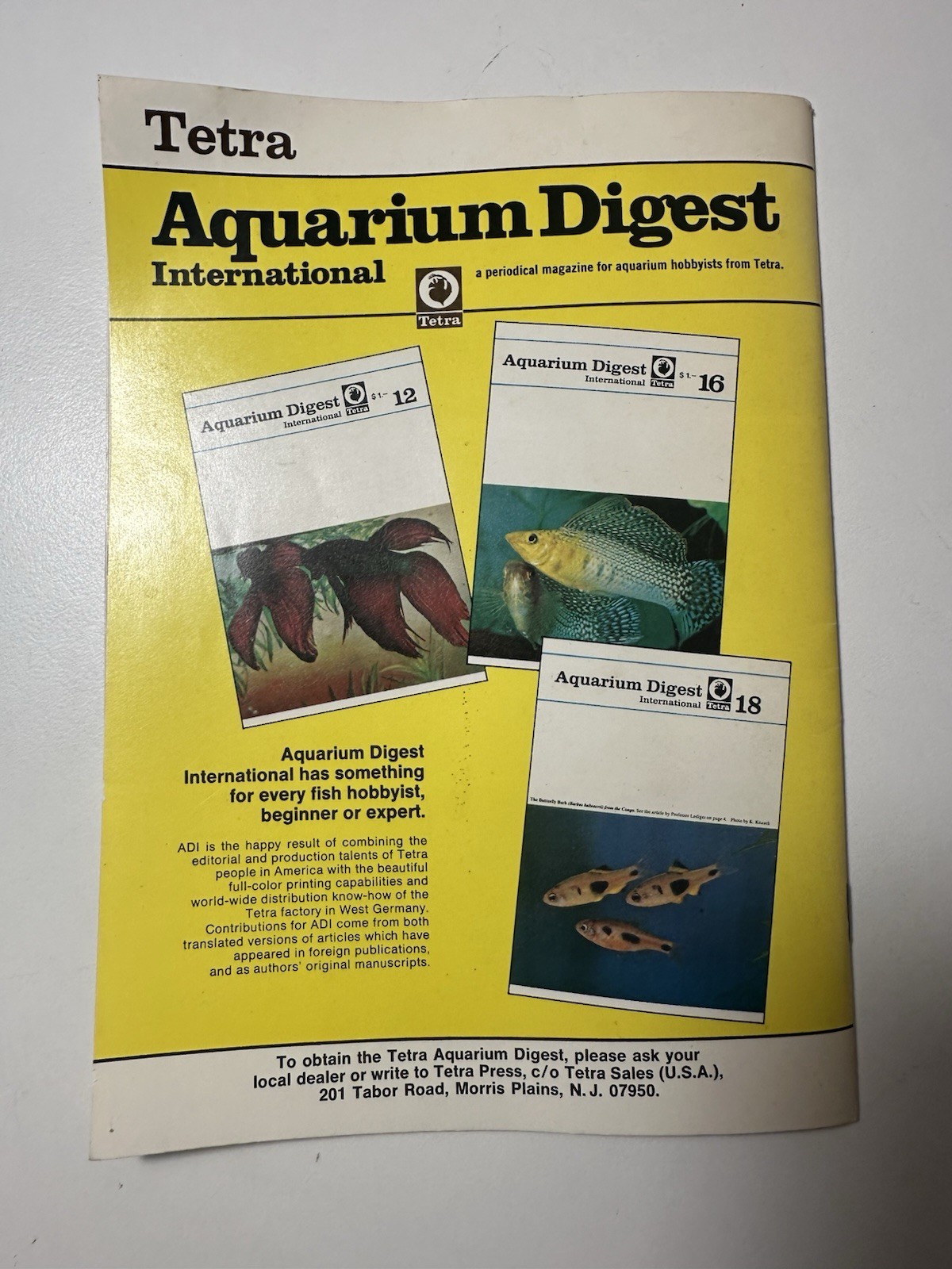 Vintage 1975 Digest for the Successful Aquarium Booklet 34 pages (B3)