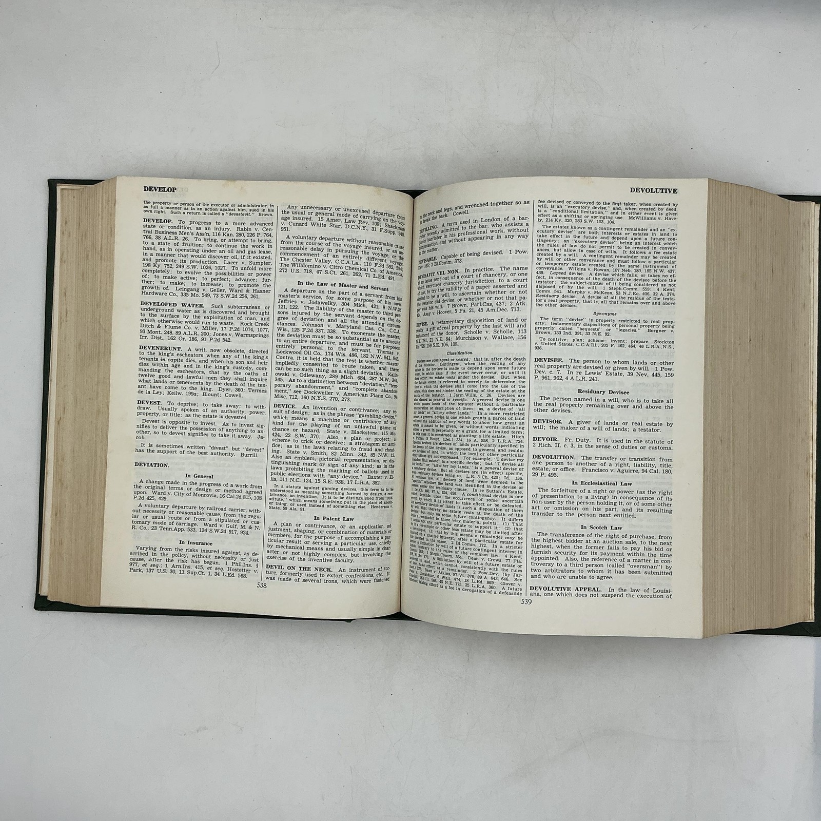 Vintage Black’s Law Dictionary With Pronunciations 4th Ed Green HC 1972 USA