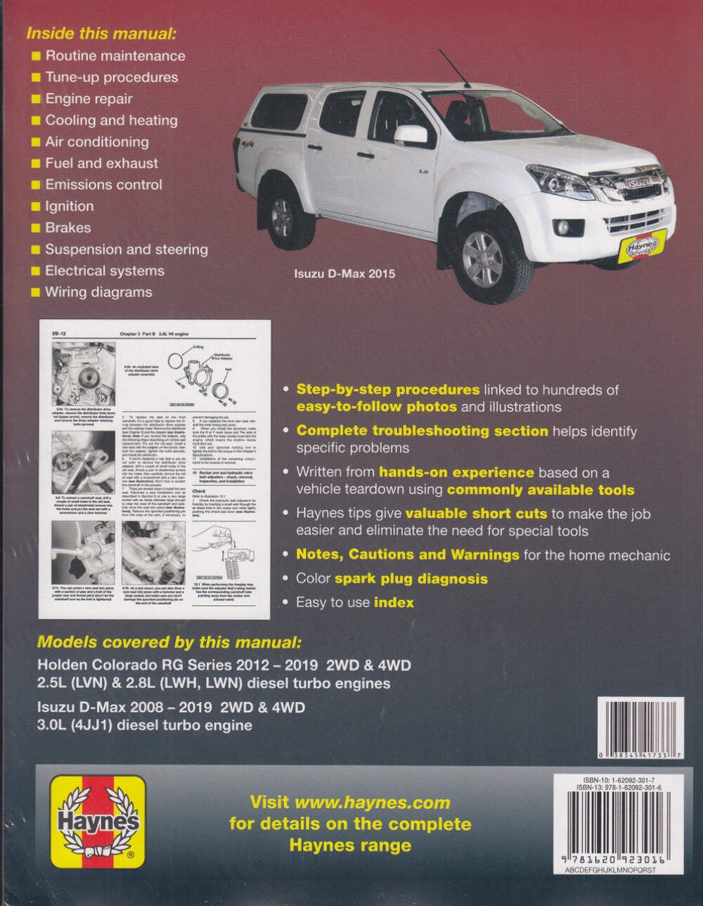 Holden Colorado 2012 – 2019, Isuzu D-Max 2008 – 2019 Workshop Manual (41733)