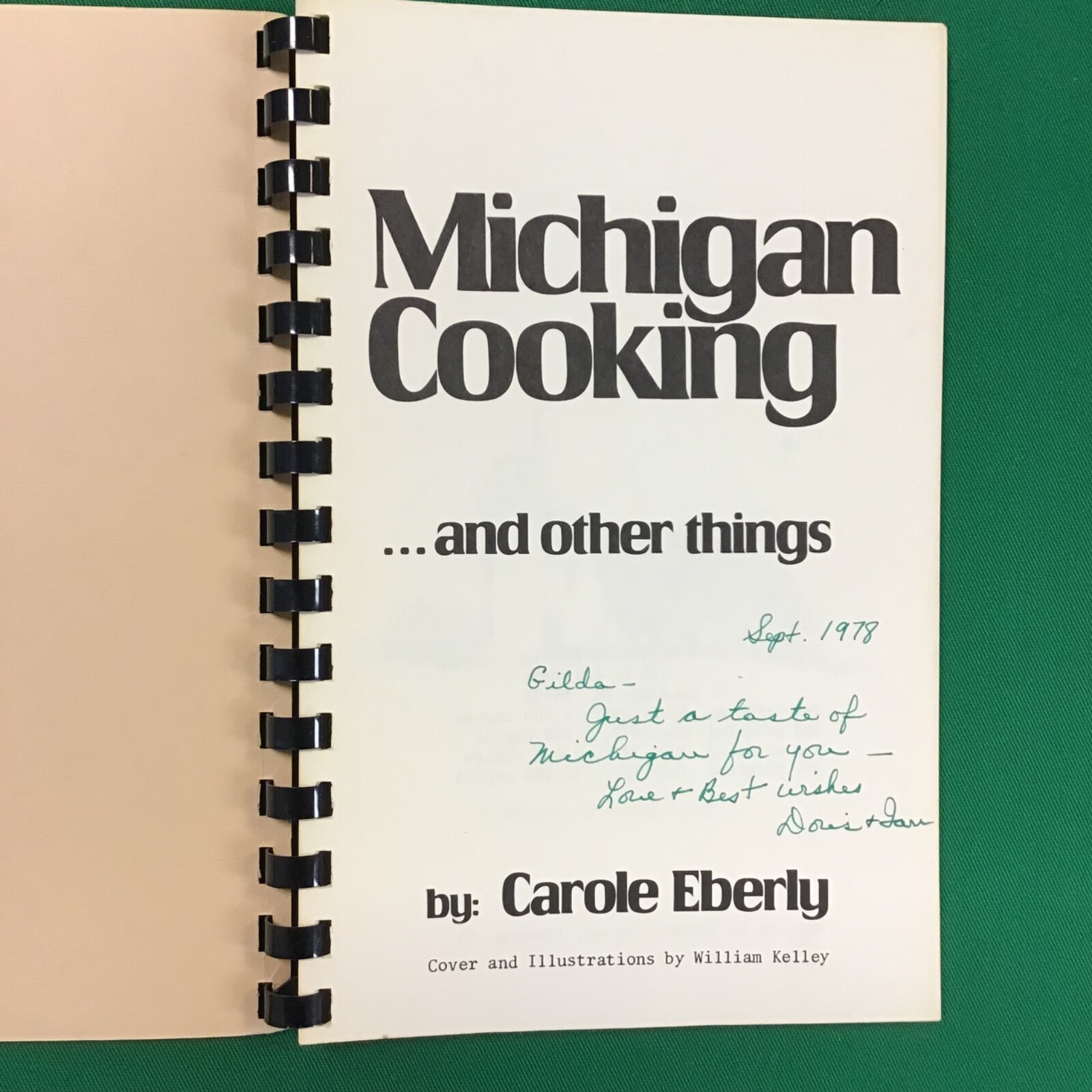 Lansing Michigan Cooking by Carole Eberly Vtg 1977 Cookbook SEE INDEX 4th Print