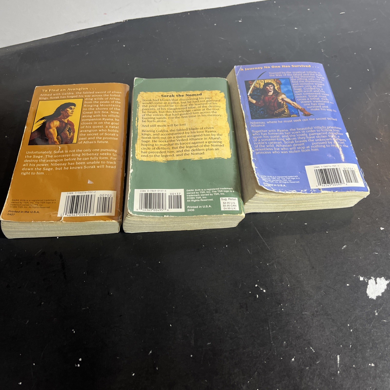 Dungeons & Dragons Dark Sun Chronicles of Athas TSR 1994-95 Book Lot Of 3