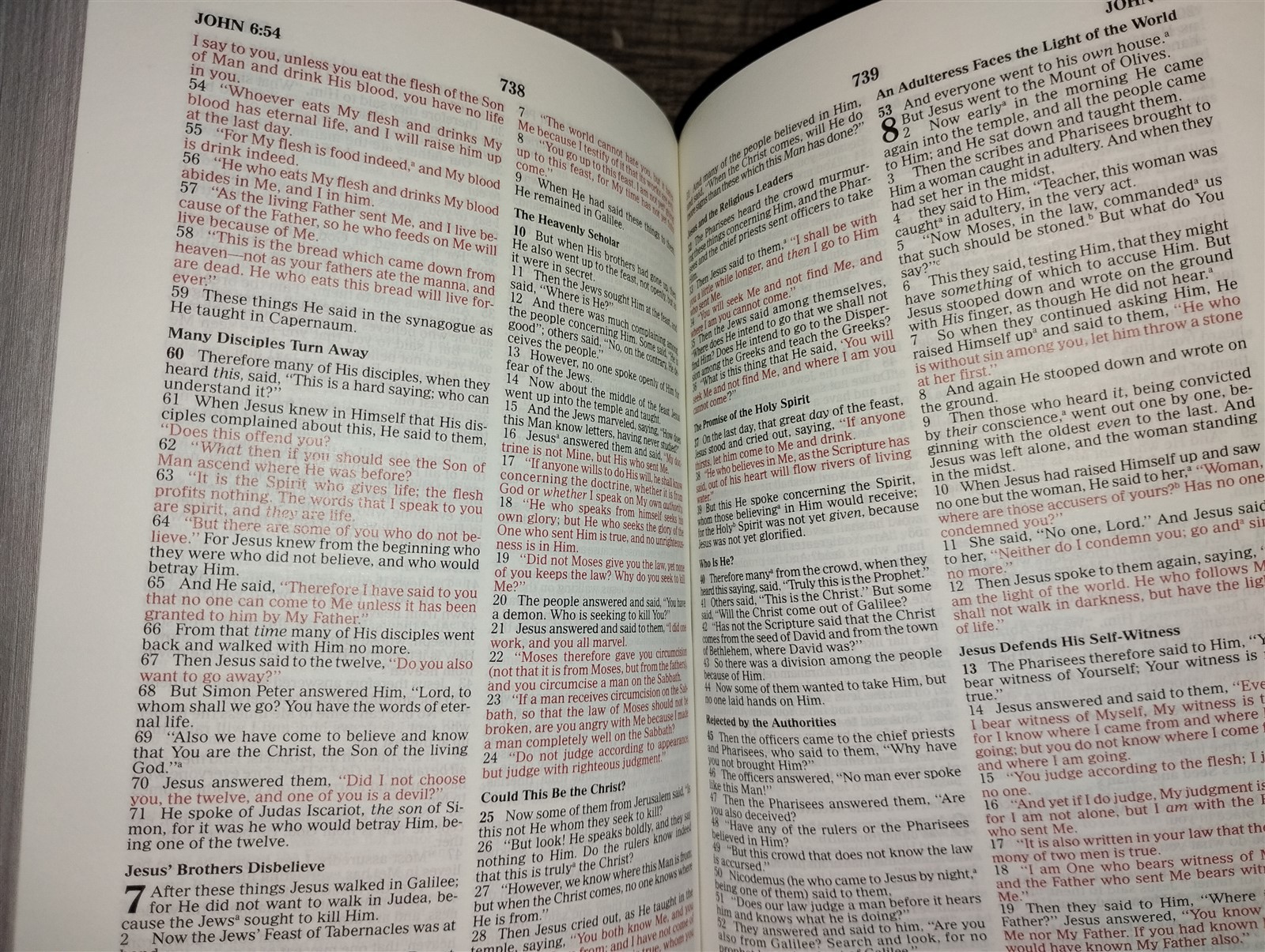 Pocket Size NKJV Bible New King James 1990 Thomas Nelson Compact Text Bonded Lth