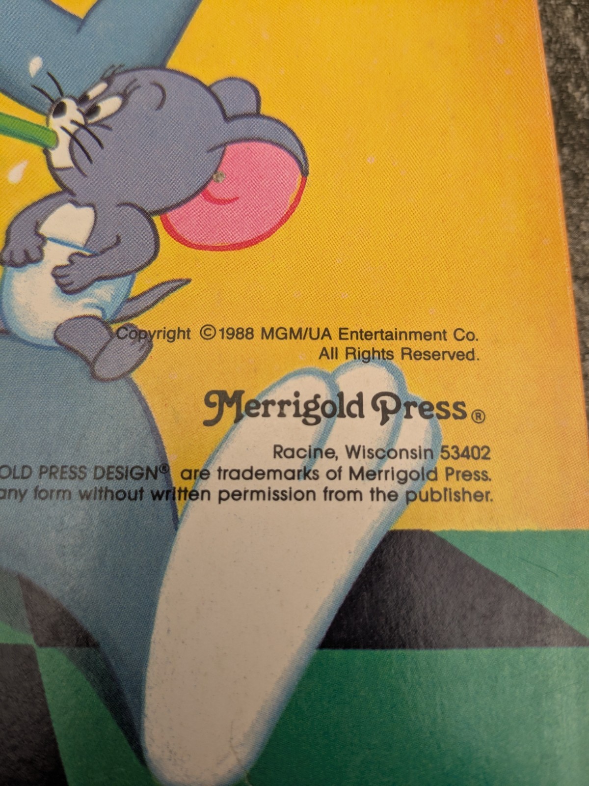 1988 Vintage Tom & Jerry Giant Coloring/Activity Book Merrigold Press