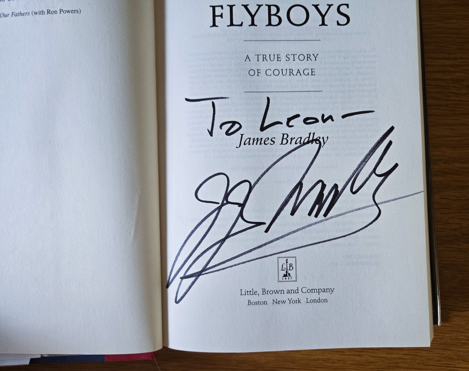 Flyboys: A True Story of Courage by James Bradley – SIGNED (2003, HC) VERY GOOD