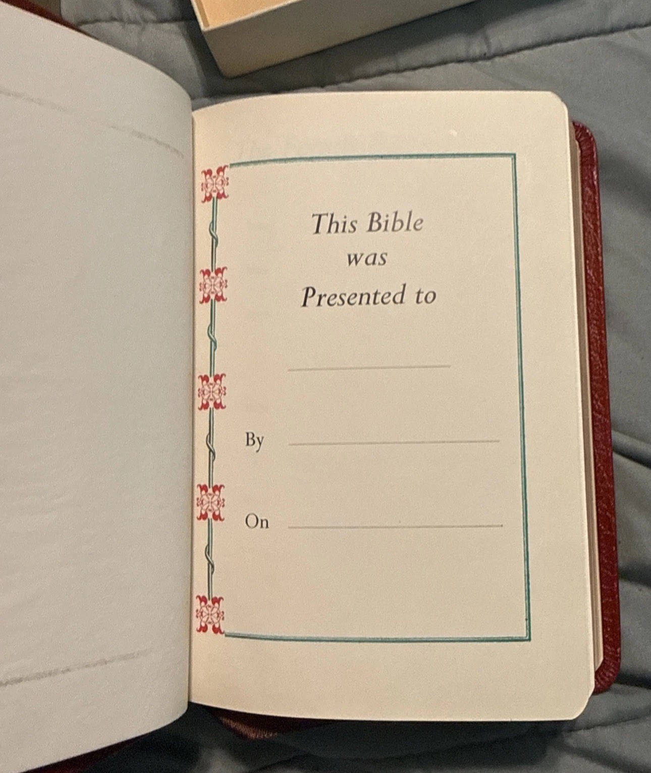 Vtg Cambridge Bible King James Calfskin Red Letter 73xrl Burgundy EUC