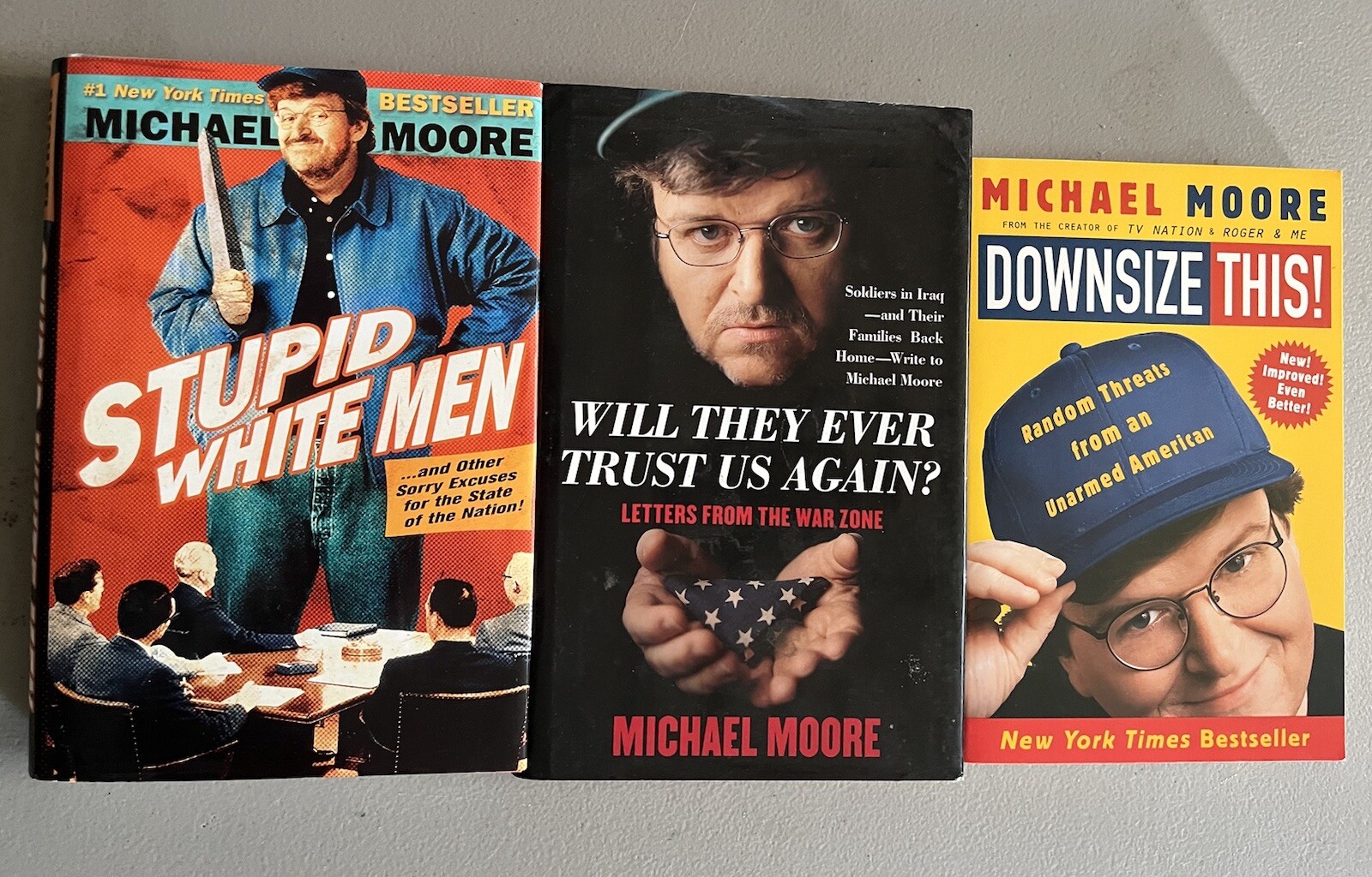 Michael Moore 3 Book Lot Stupid White Men Downsize This Nonfiction Politics