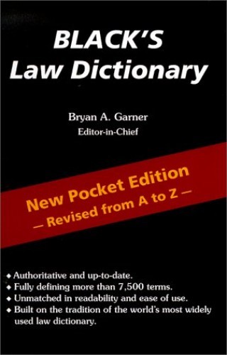 Blacks Law Dictionary – Paperback By Garner, Bryan A. – ACCEPTABLE