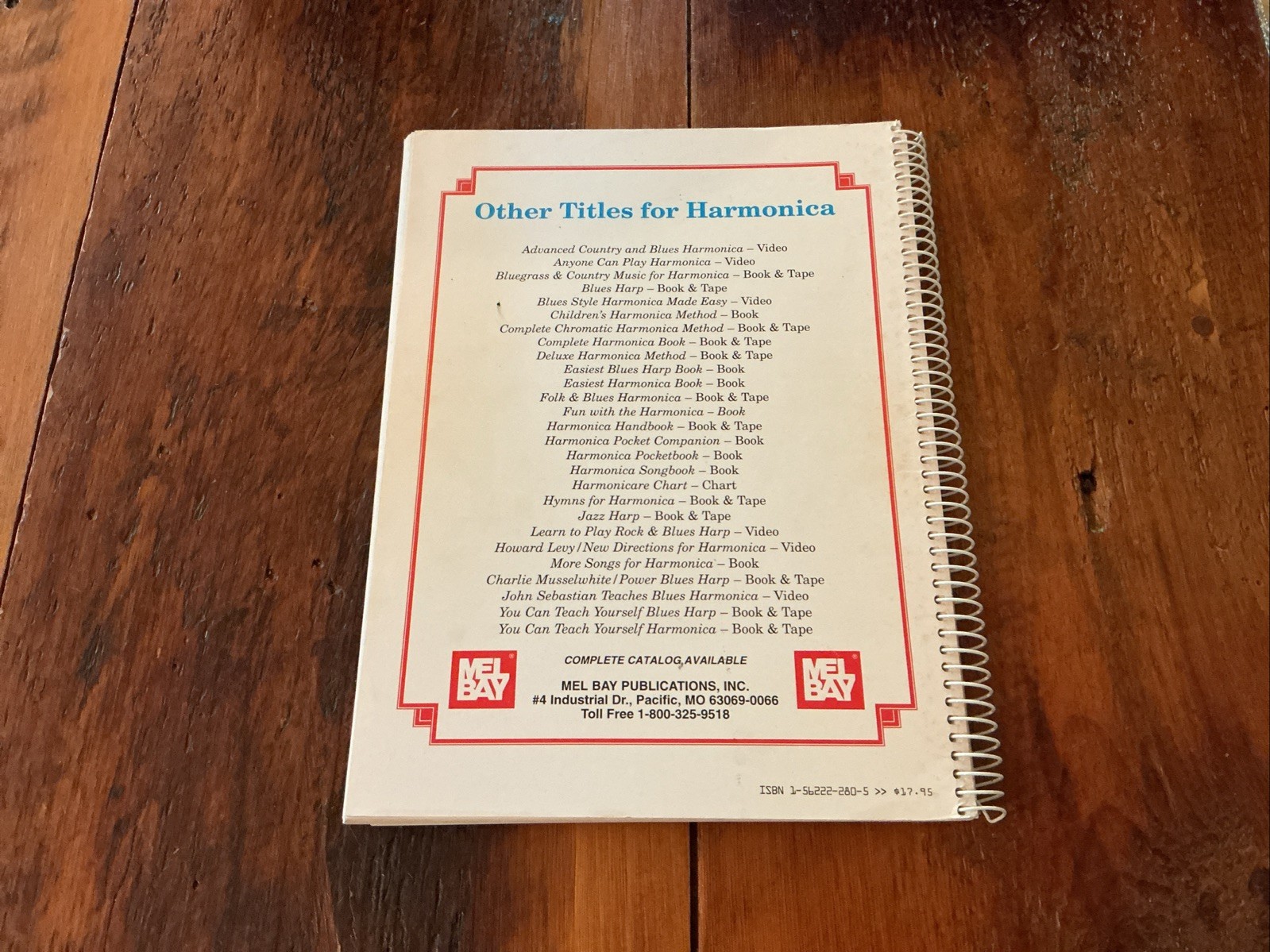 Mel Bay’s Complete Harmonica Book by Phil Duncan Spiral Bound VG++
