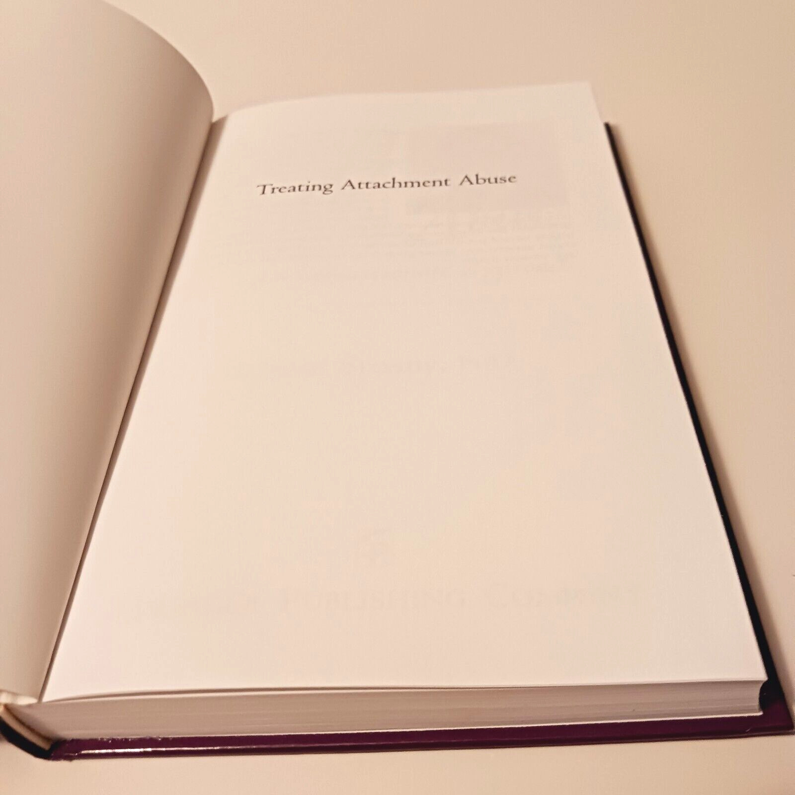 Treating Attachment Abuse: A Compassionate Approach, Hardcover, 1995