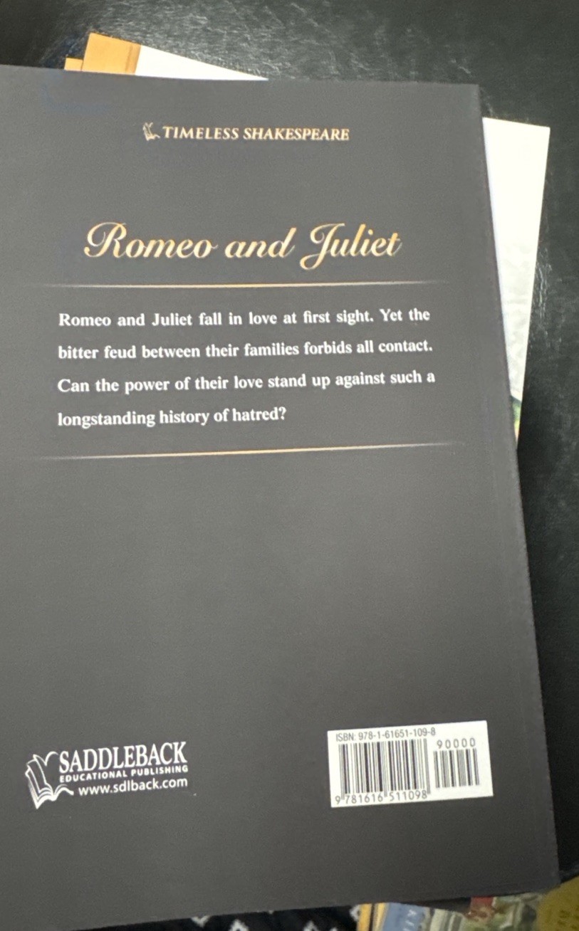 Romeo and Juliet Saddleback Timeless Shakespeare PB NEW