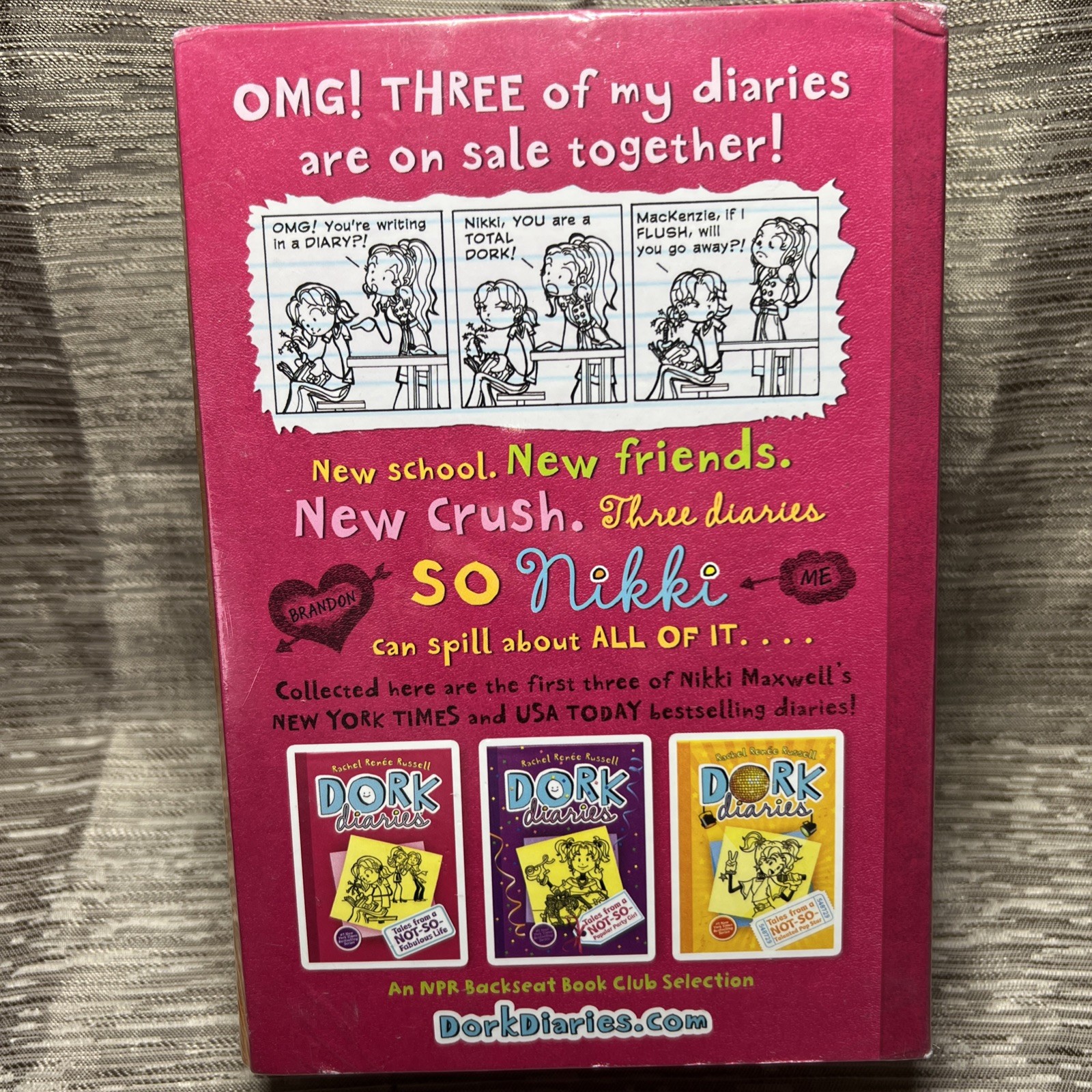 DORK Diaries Book Set 1-3 Rachel Renee Russell Best Selling Series 2009 Sealed
