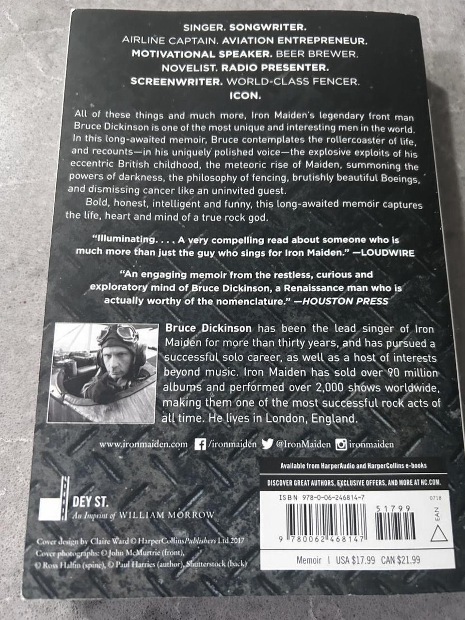 What Does This Button Do? : An Autobiography by Bruce Dickinson (2018 Paperback)