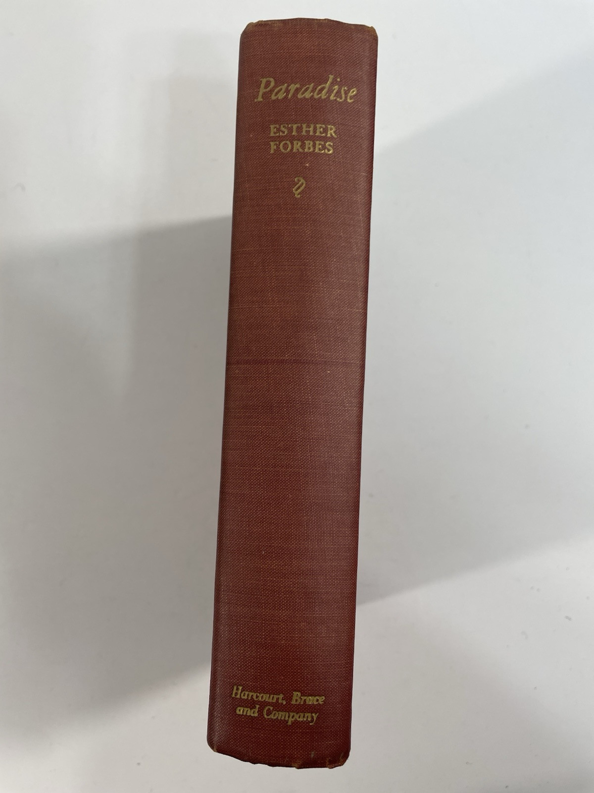 Paradise Esther Forbes 1937 Harcourt Brace and Company Hardcover