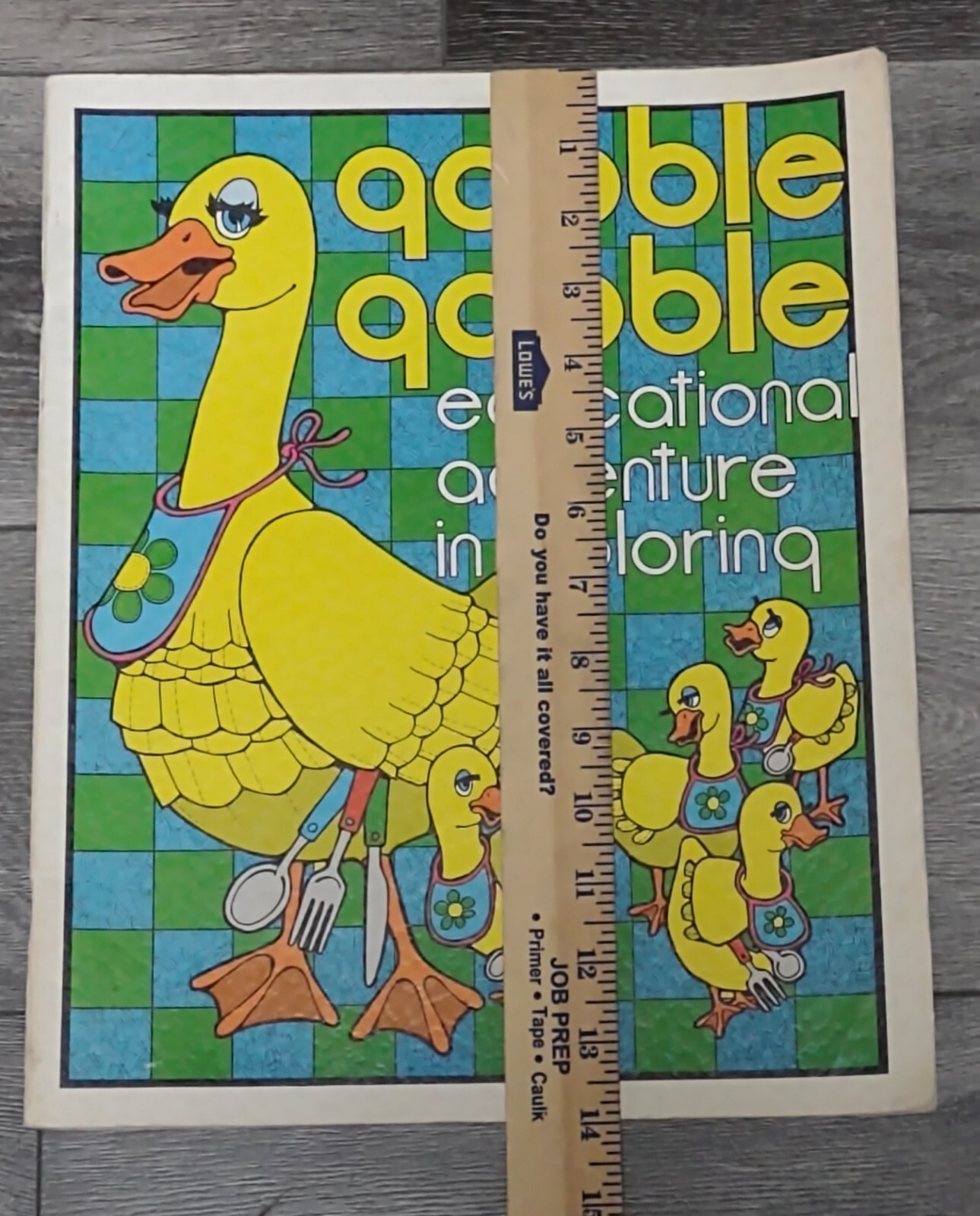 Vtg Coloring Book Potpourri Press Gobble Gobble Educational Adventure 1971