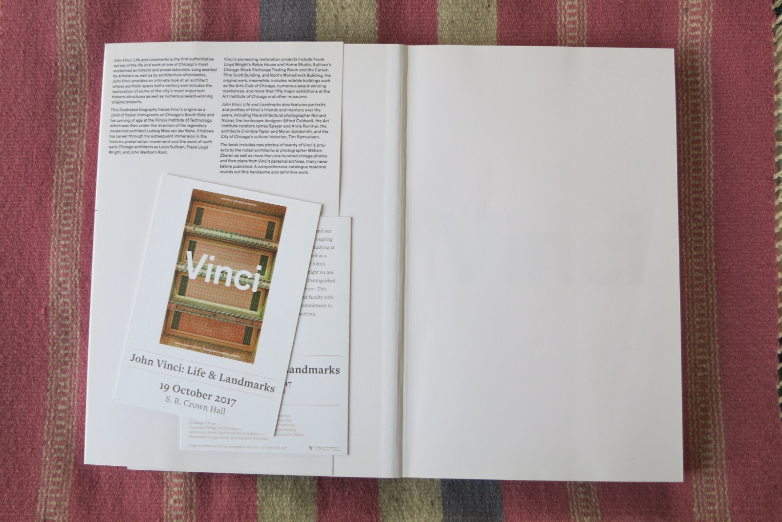~Signed~ by JOHN VINCI: LIFE AND LANDMARKS By Robert Sharoff & William Zbaren HC