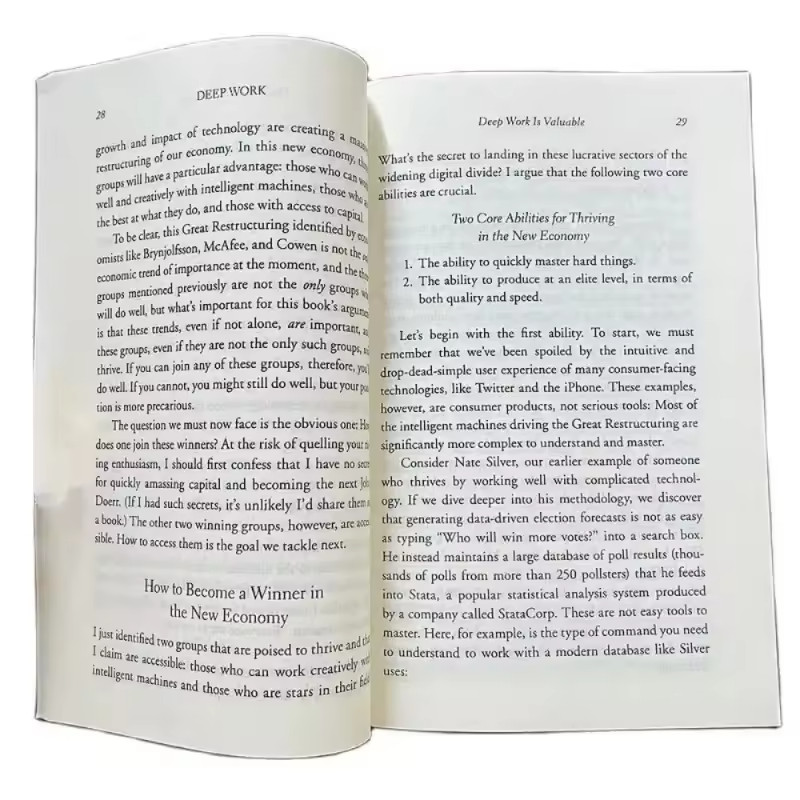 Deep Work English Book By Cal Newport Rules for Focused Success In A Distracted*