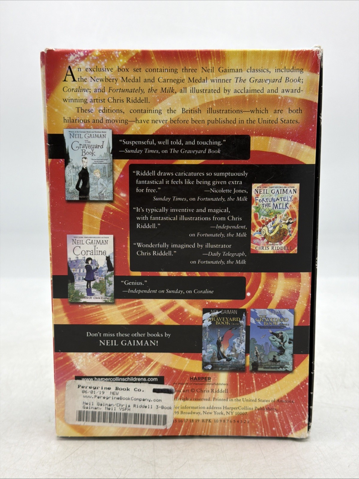 Neil Gaiman/Chris Riddell 3-Book Box – Paperback, by Gaiman Neil – GOOD