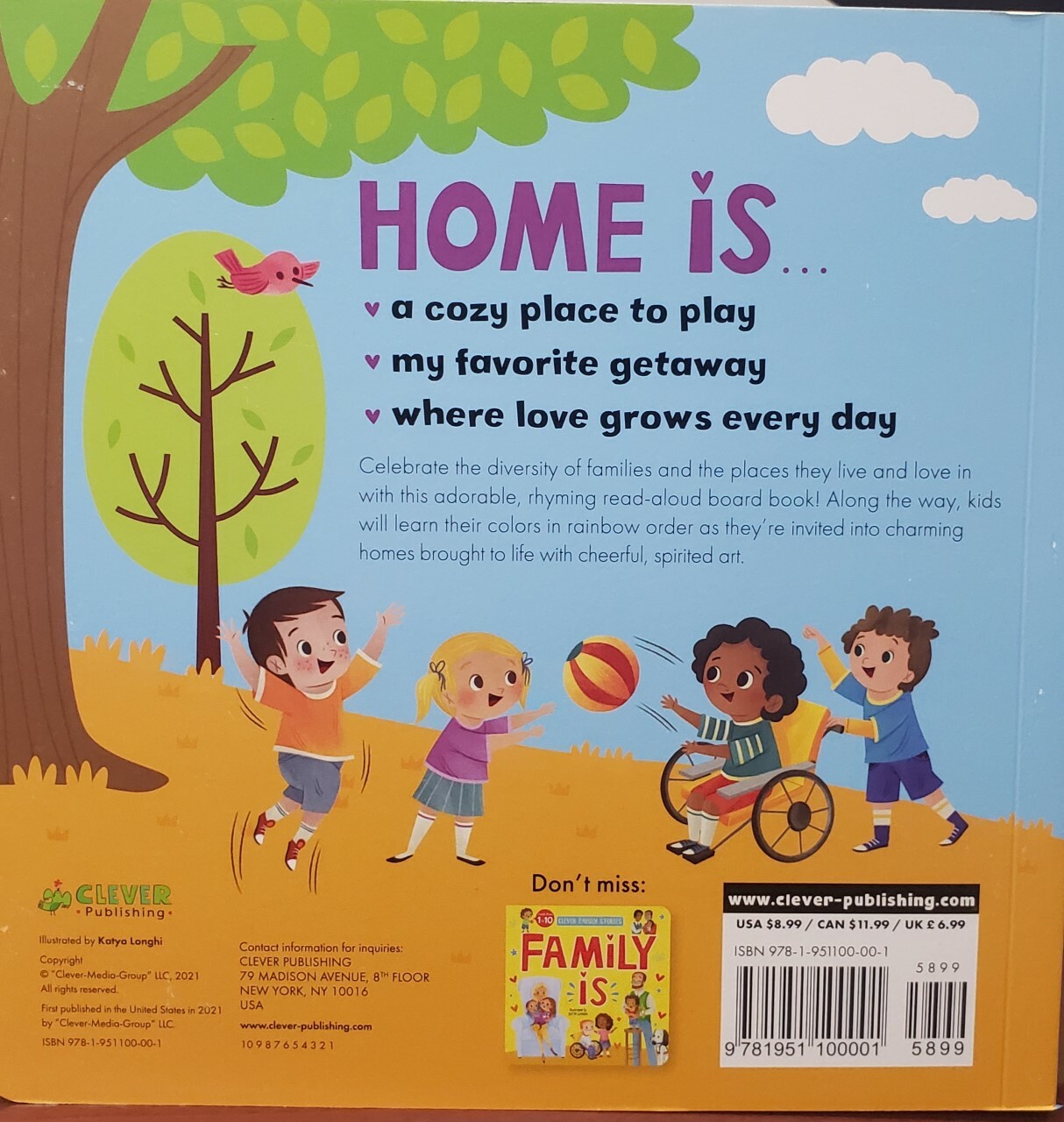 Brand New Clever Family Stories* Home Is, Hardcover Book Same day shipping
